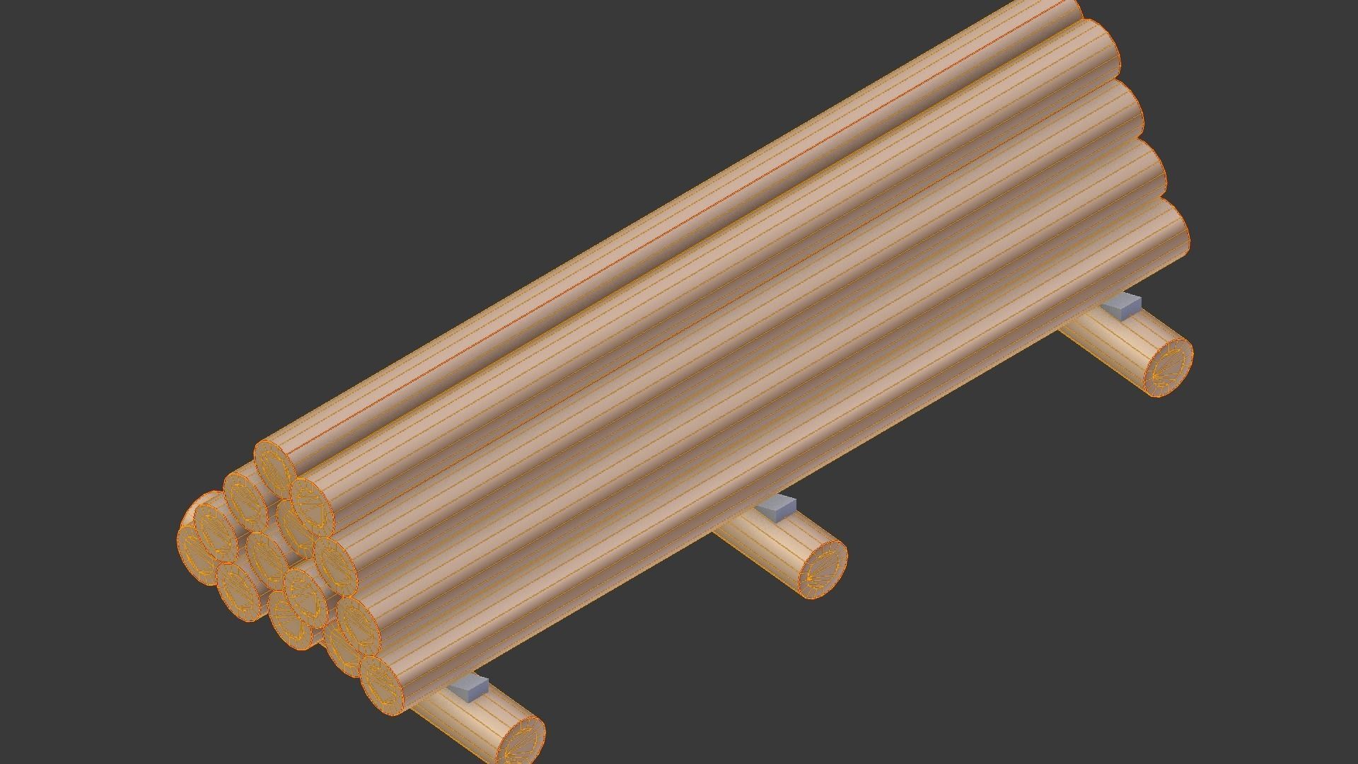 Round log 3D model_19