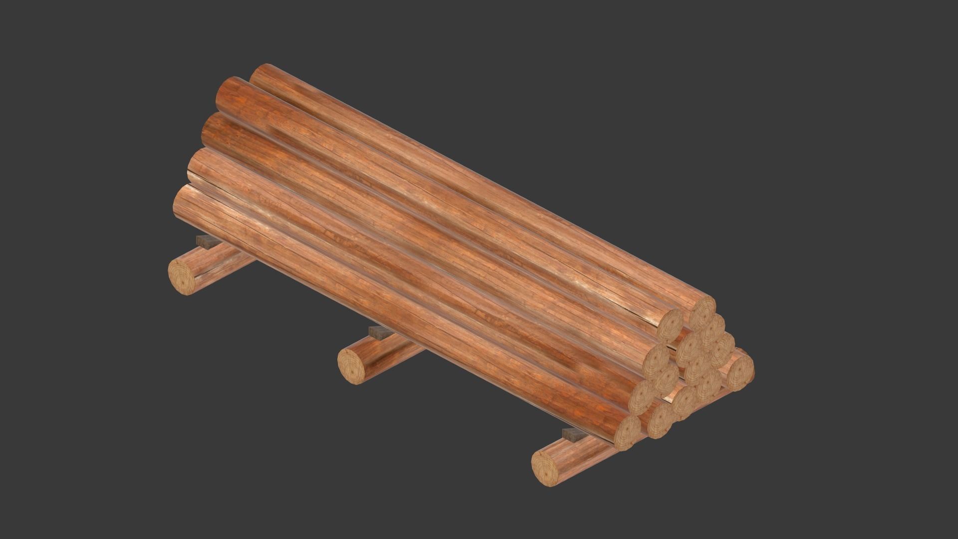 Round log 3D model_6