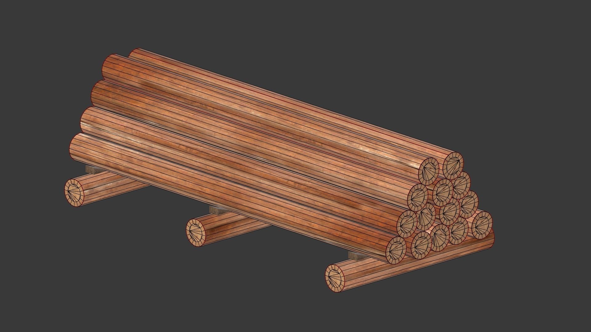 Round log 3D model_10