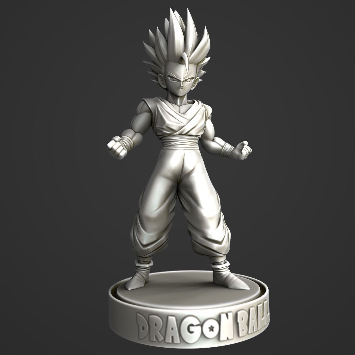 Gohan Goku Dragon Ball Printable 3D print model_1