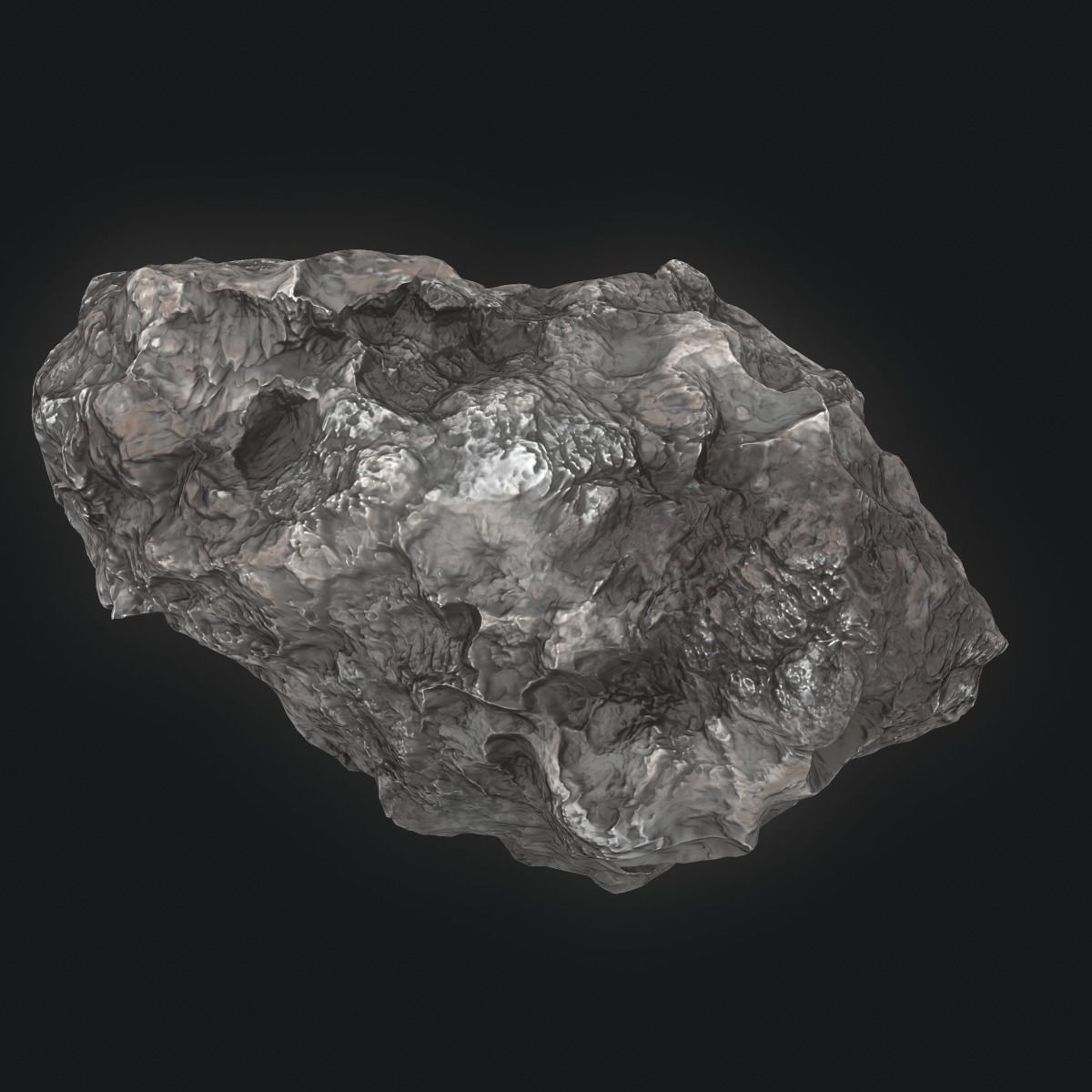 Meteor Asteroid Rock 4K 3D model_2