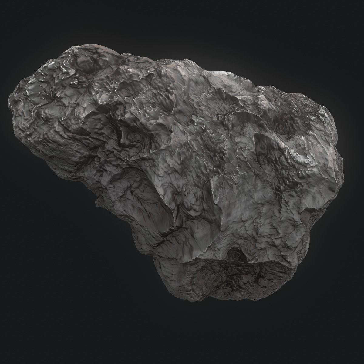 Meteor Asteroid Rock 4K 3D model_3