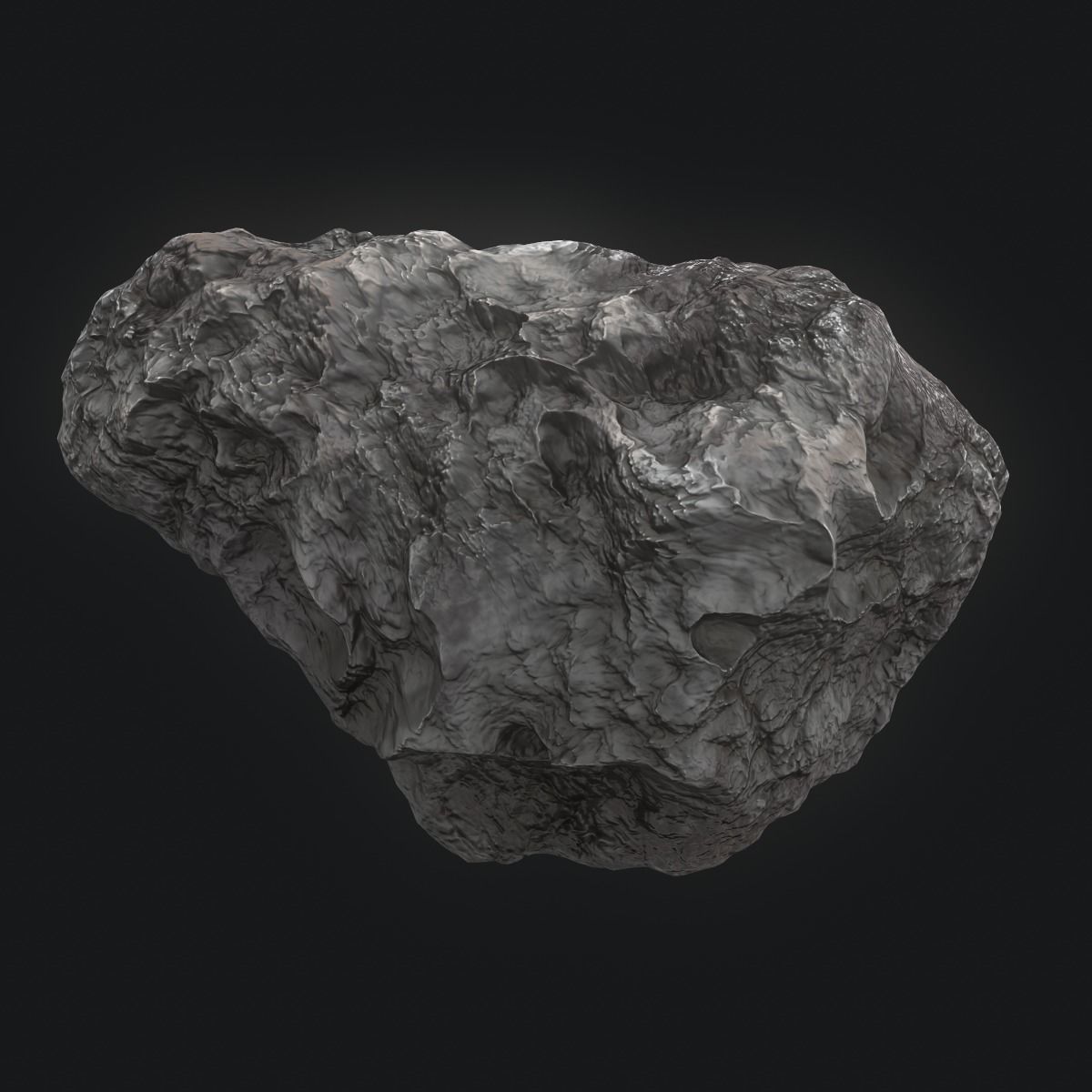 Meteor Asteroid Rock 4K 3D model_1