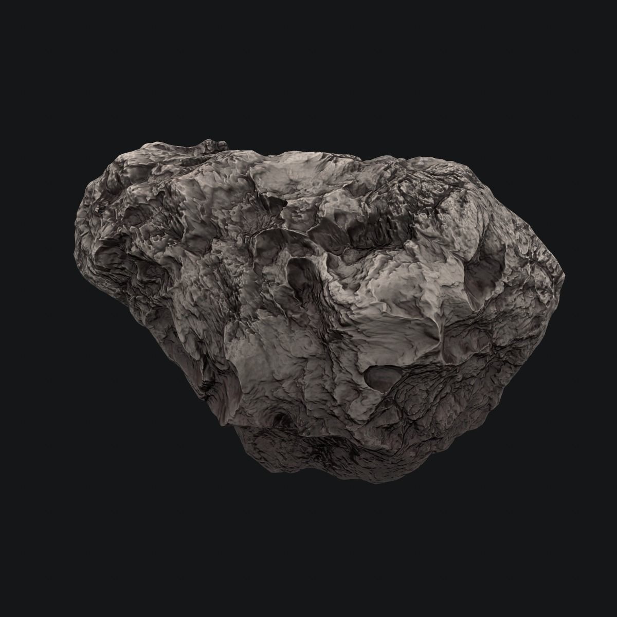 Meteor Asteroid Rock 4K 3D model_3