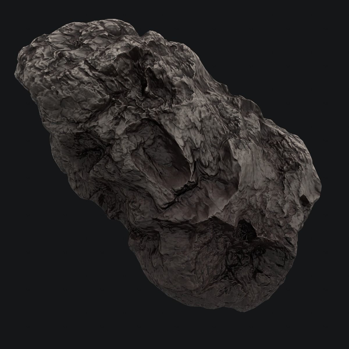 Meteor Asteroid Rock 4K 3D model_4