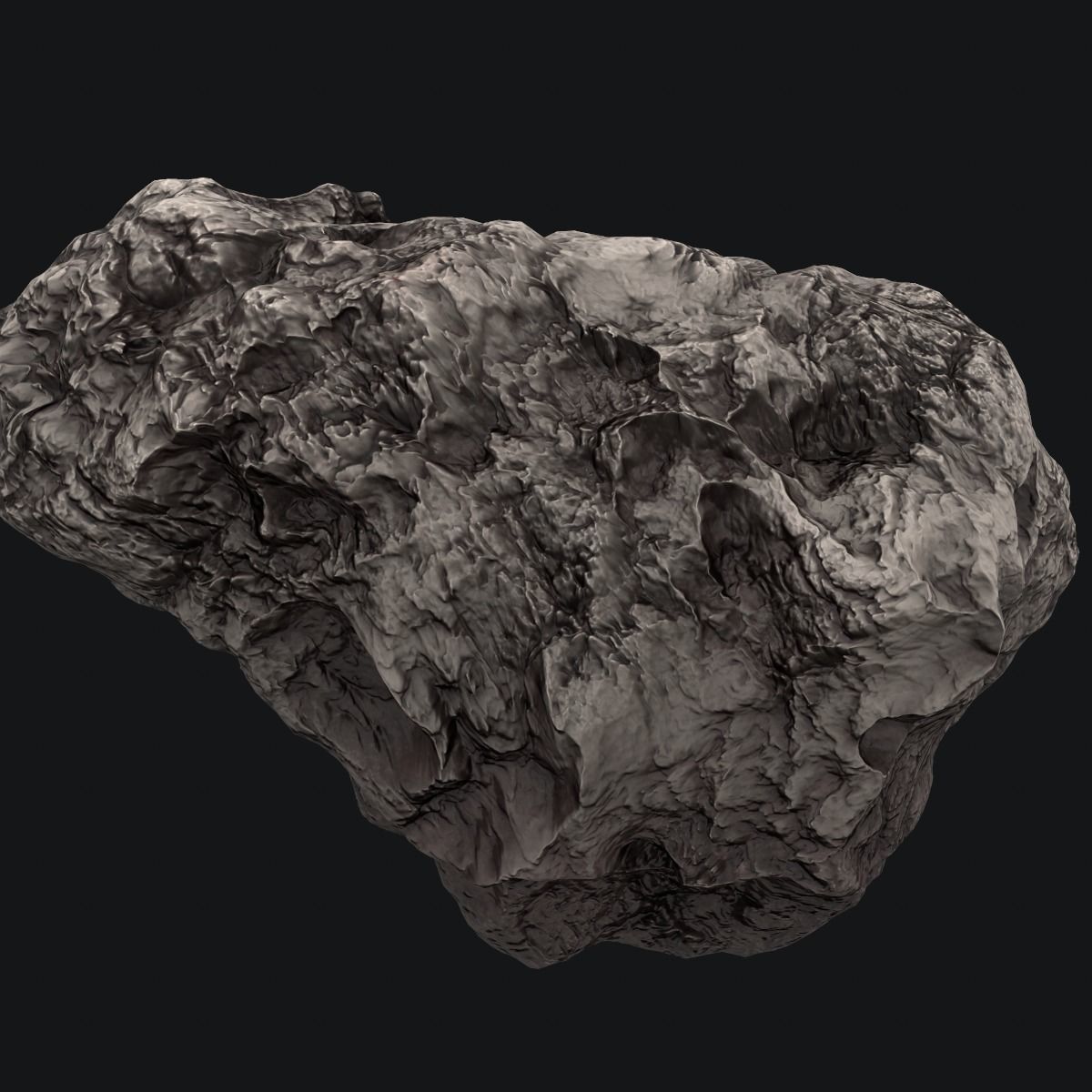 Meteor Asteroid Rock 4K 3D model_5
