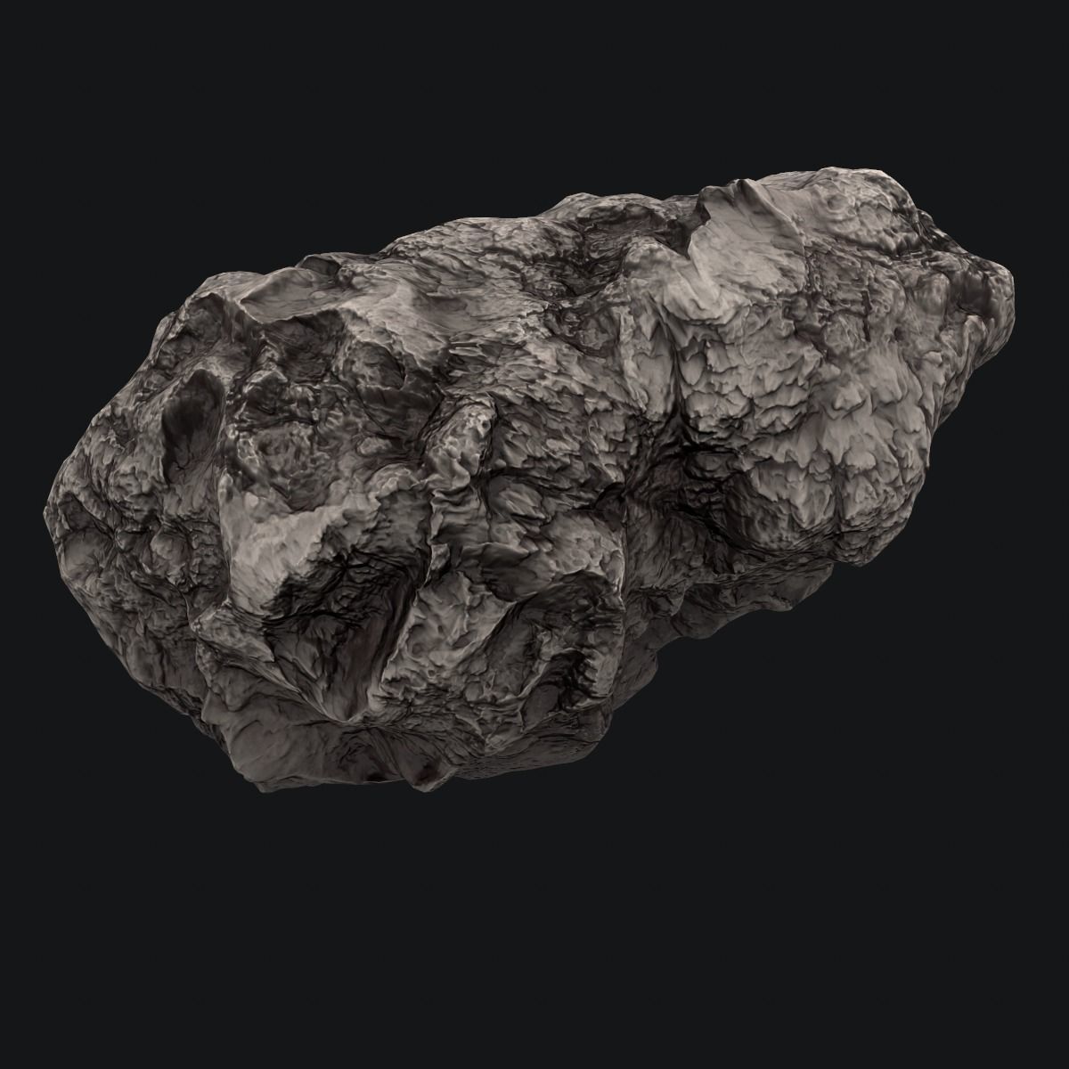 Meteor Asteroid Rock 4K 3D model_1