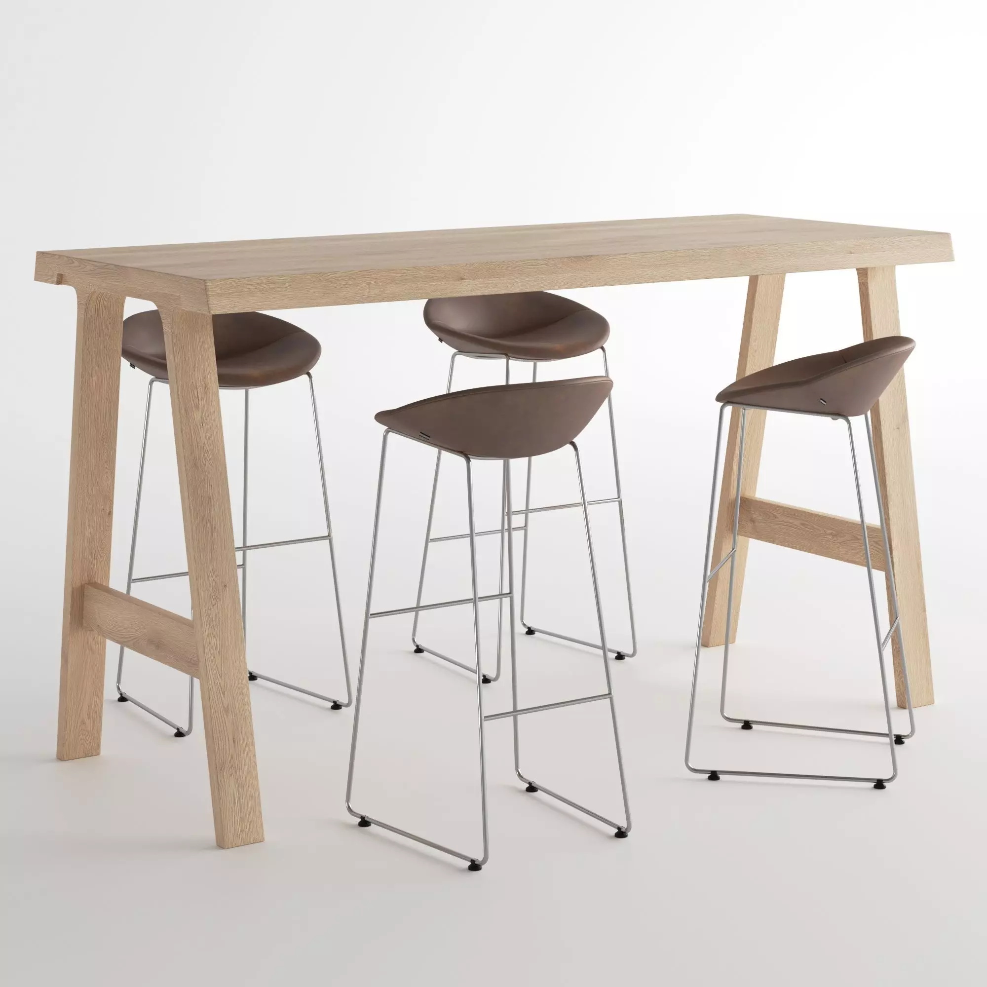 Montis Doble Table and MIck Bar Stool High 3D model_0