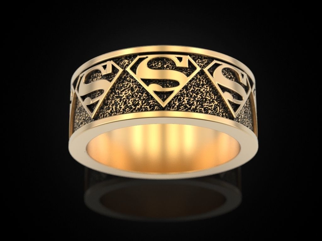 The Ring of Superman symbol around the ring 3D print model_5