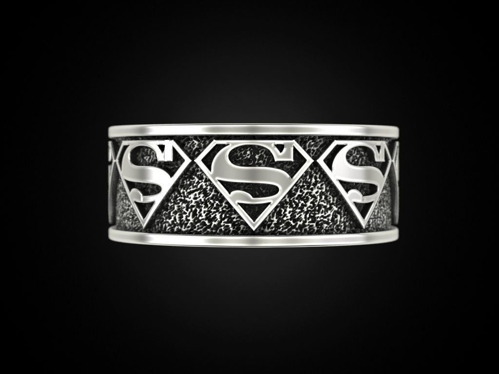 The Ring of Superman symbol around the ring 3D print model_3