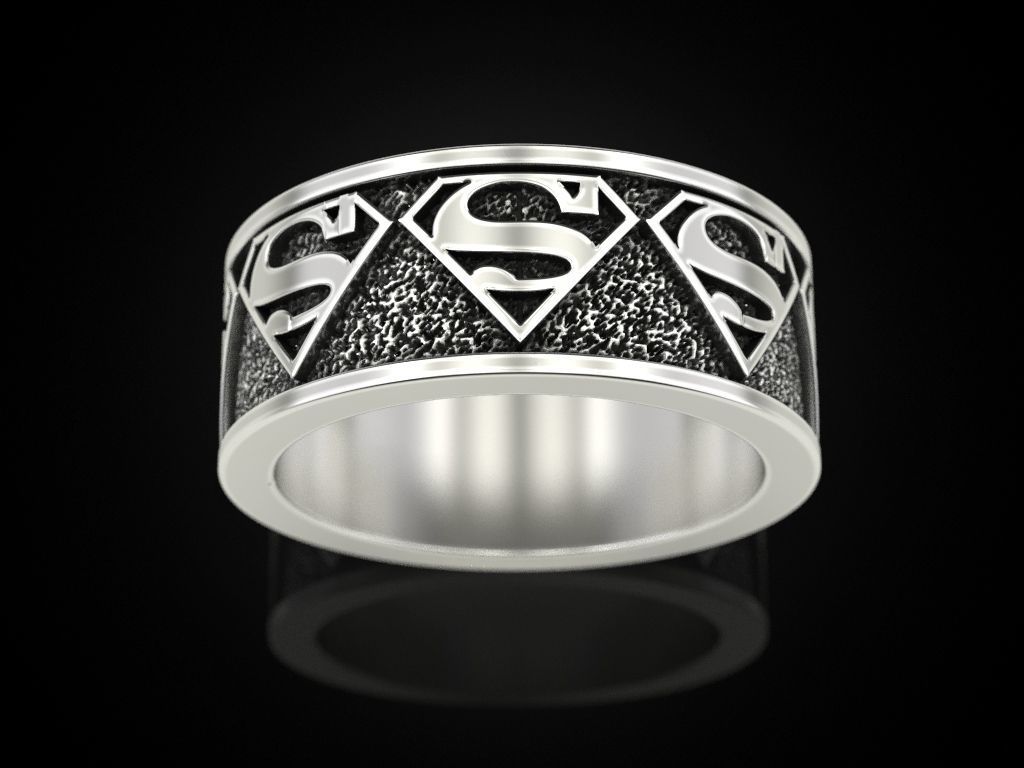 The Ring of Superman symbol around the ring 3D print model_4