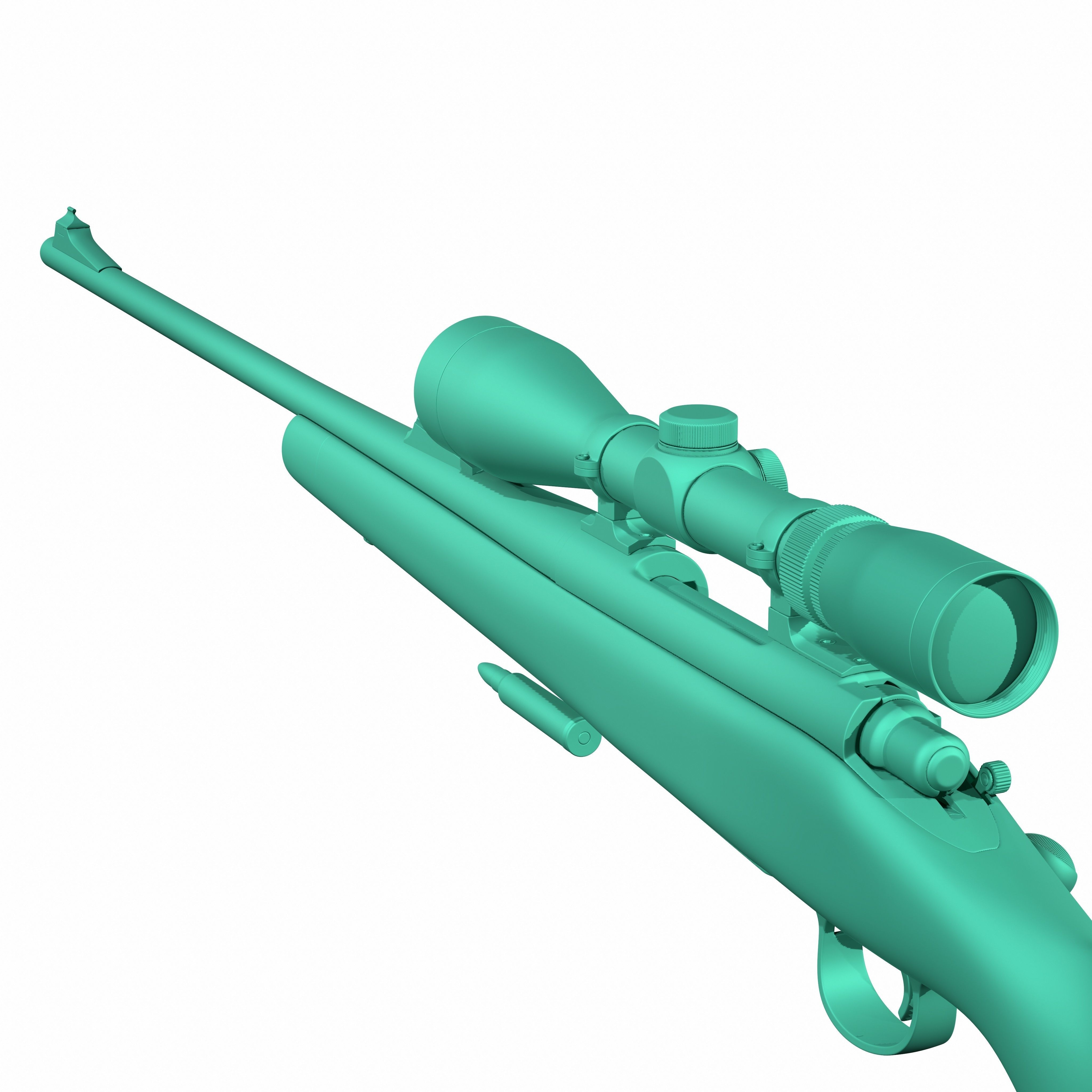 Remington Model 700 Low-poly 3D model_15