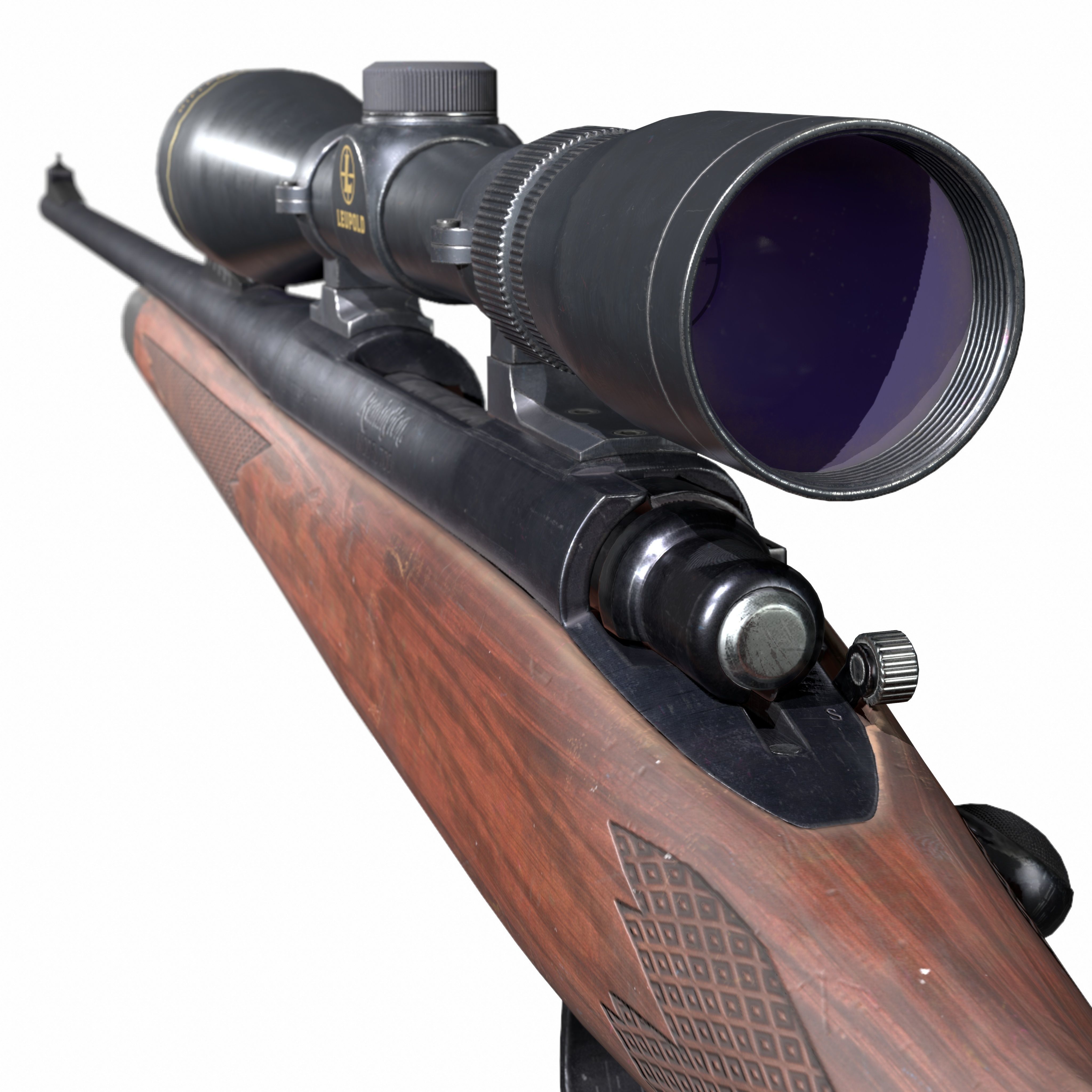 Remington Model 700 Low-poly 3D model_2