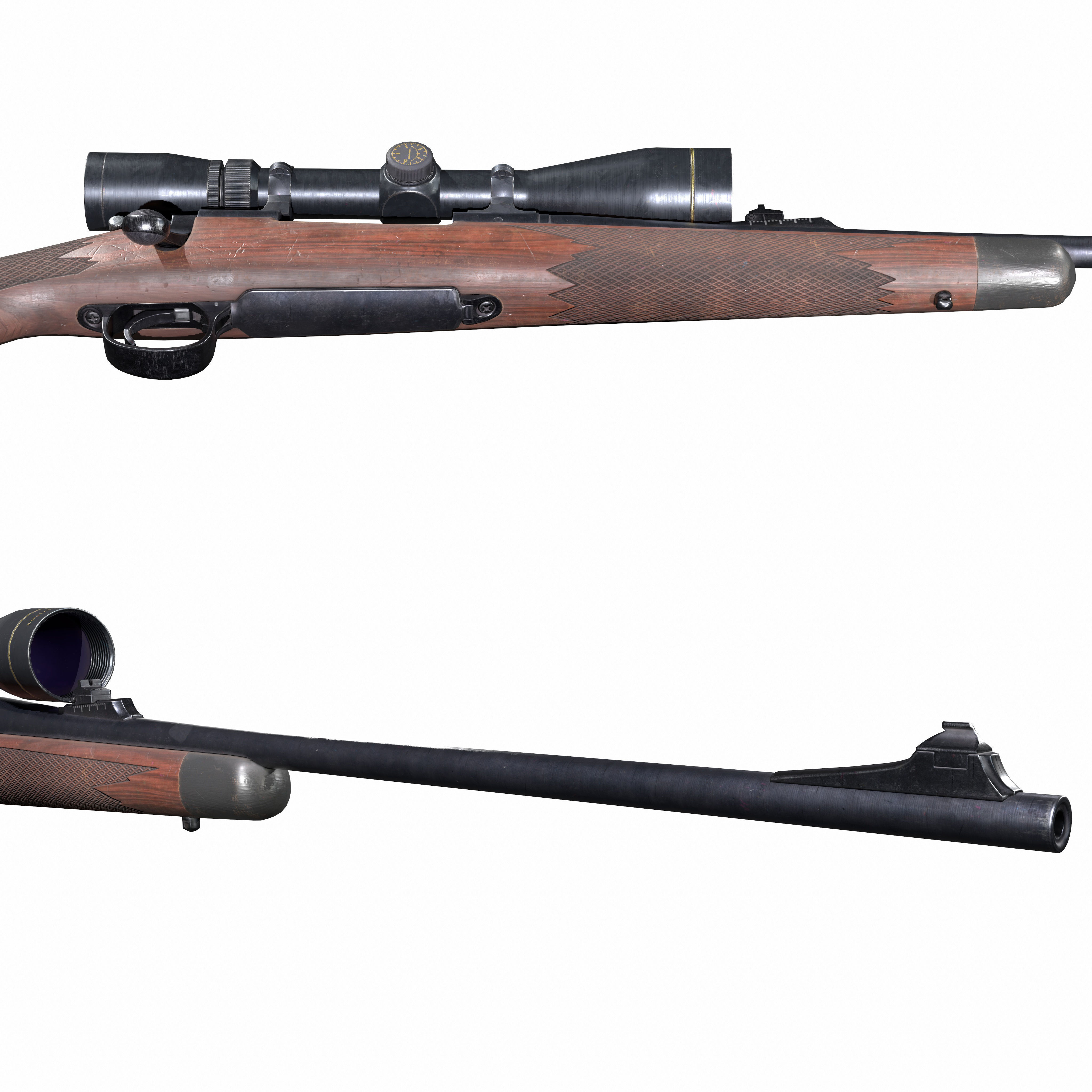 Remington Model 700 Low-poly 3D model_8