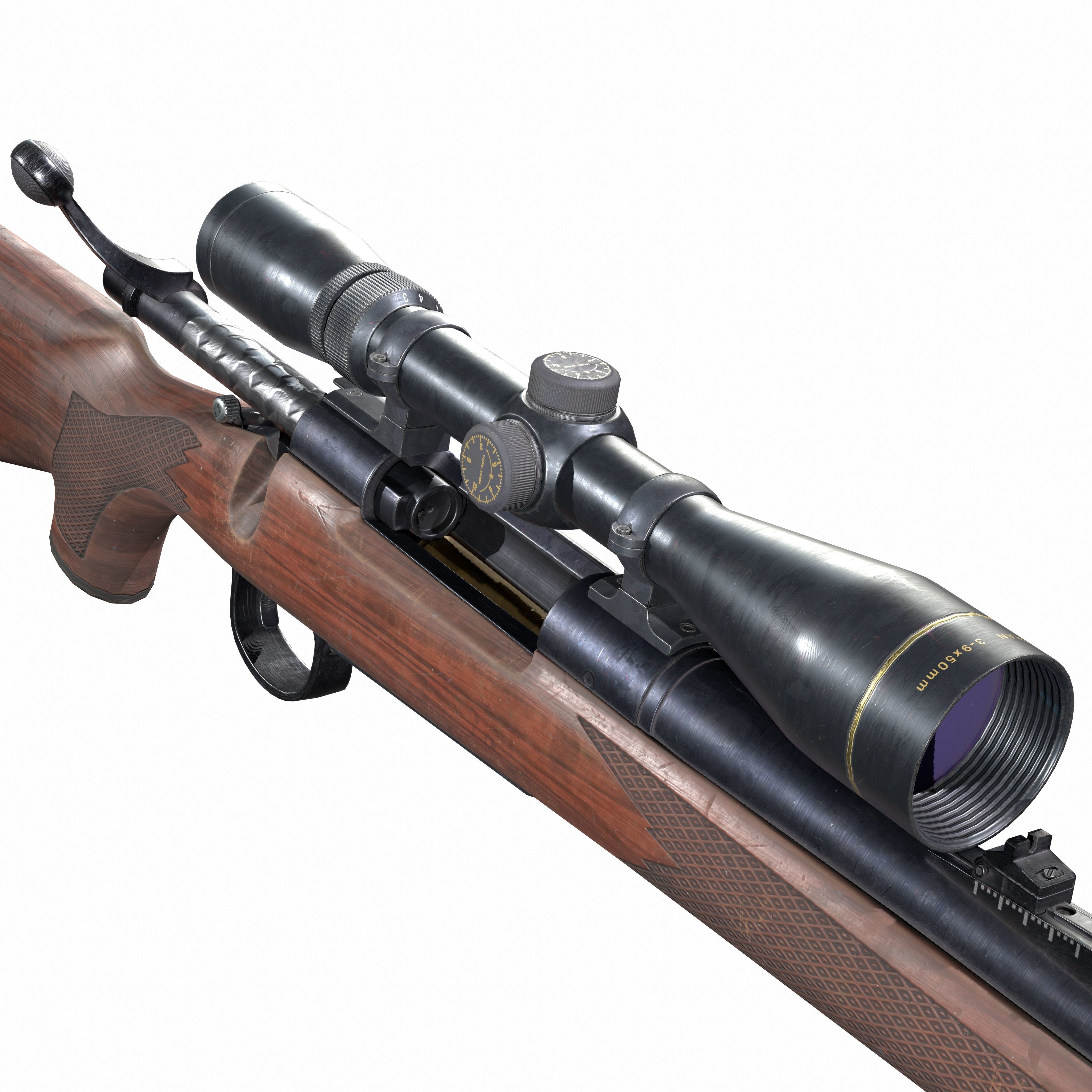 Remington Model 700 Low-poly 3D model_4