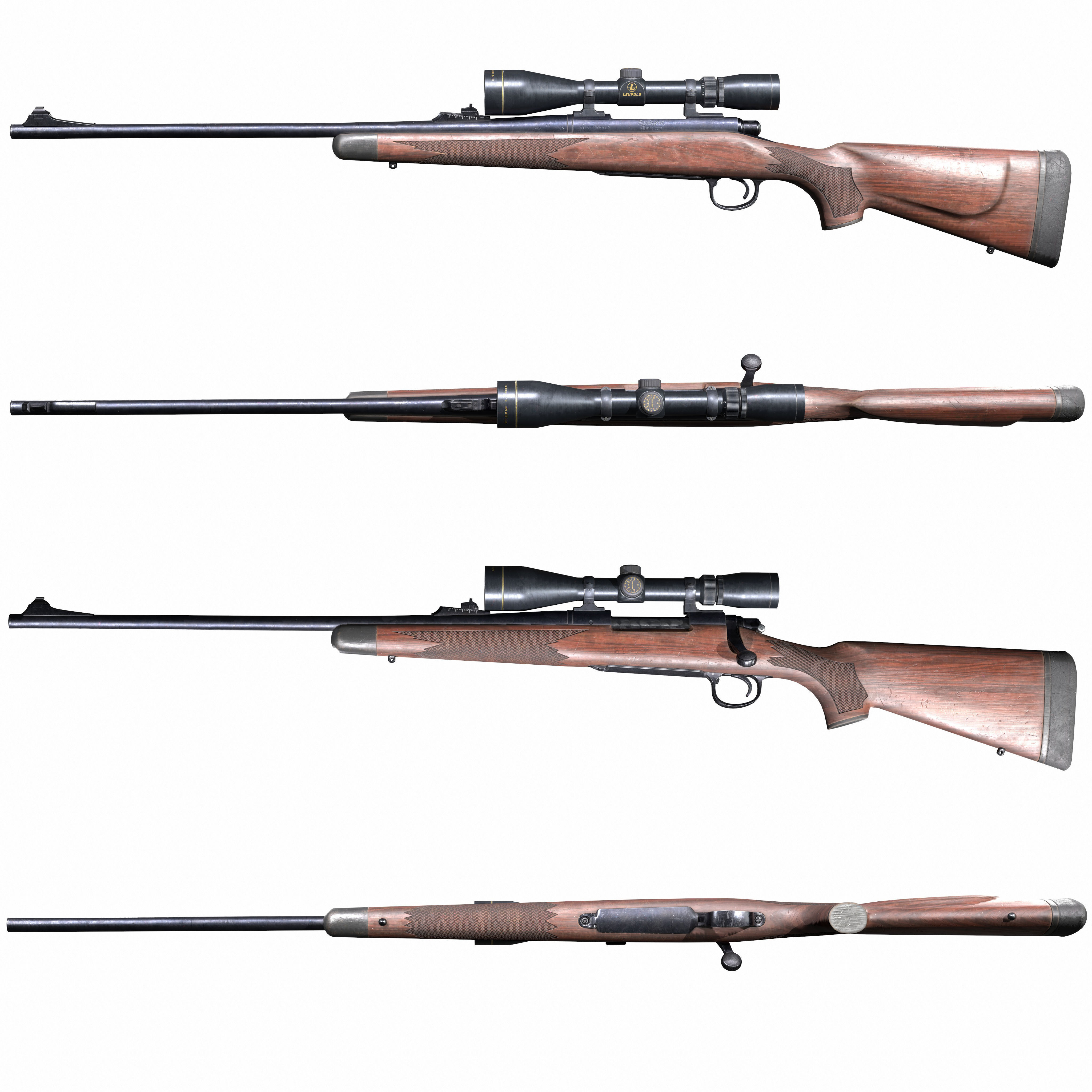 Remington Model 700 Low-poly 3D model_9