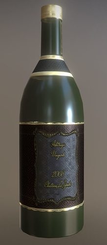 Superfuntimes Wine Bottle Low-poly 3D model