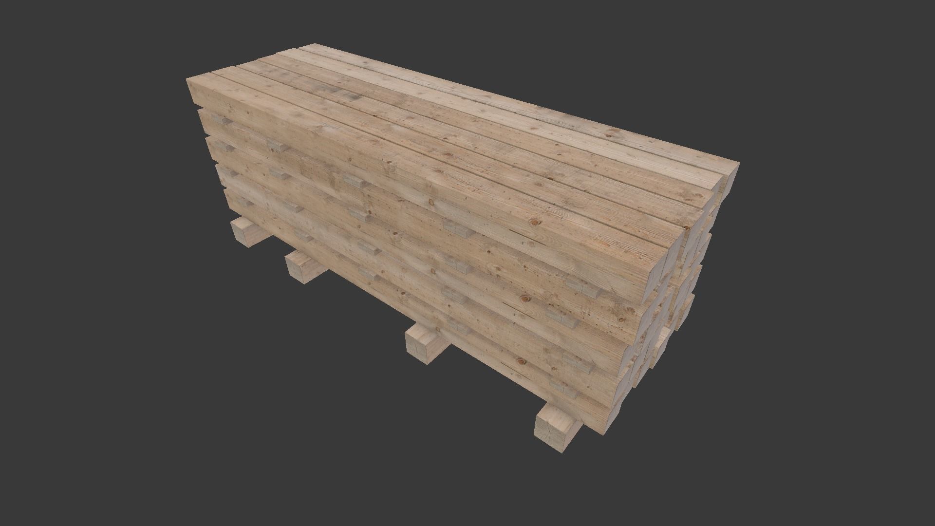 Wooden beam 3D model_21