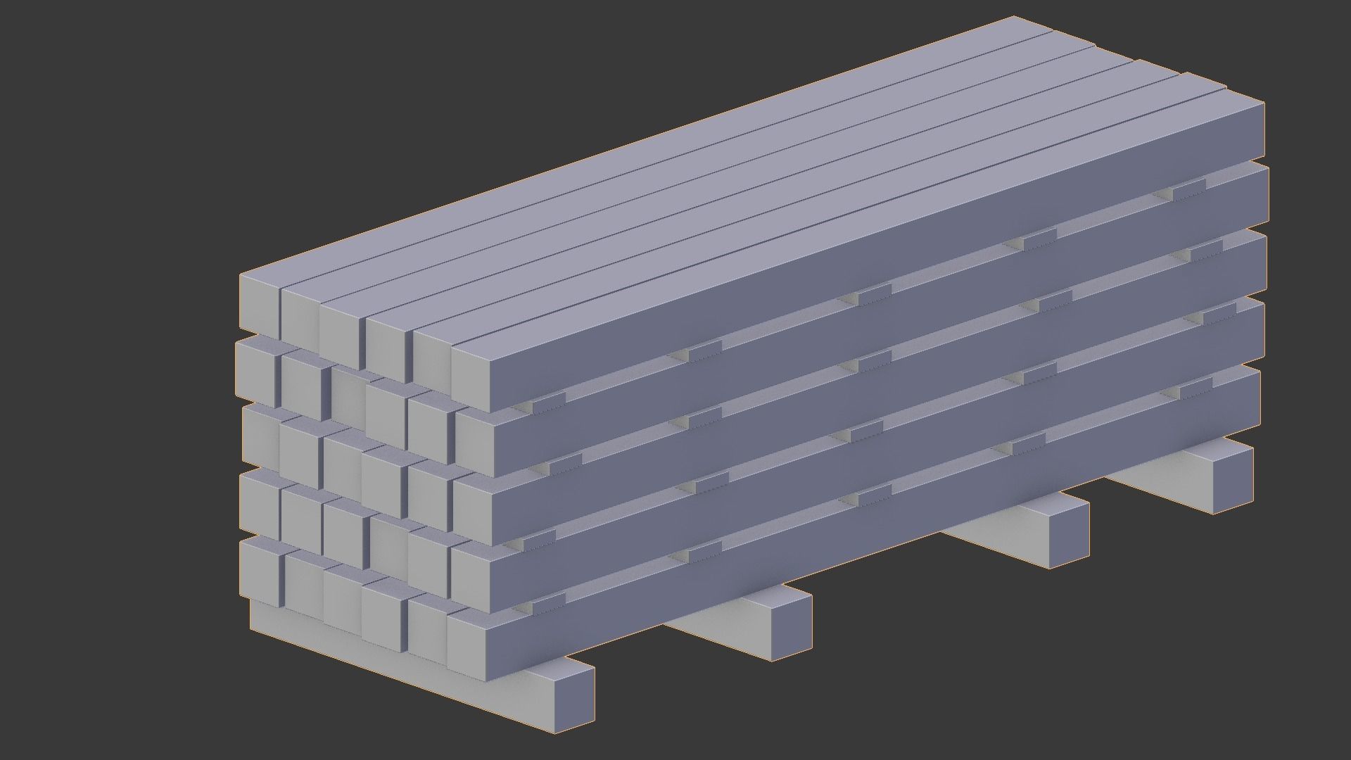 Wooden beam 3D model_15