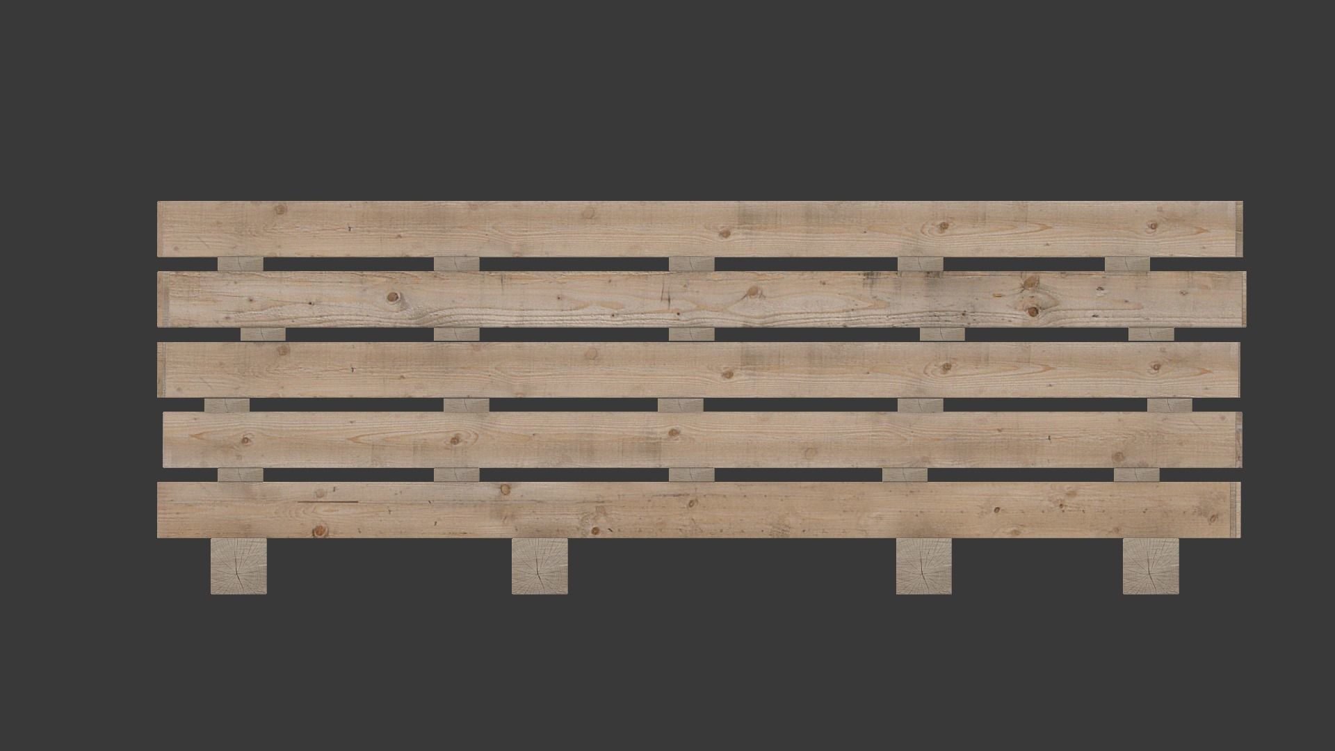 Wooden beam 3D model_9