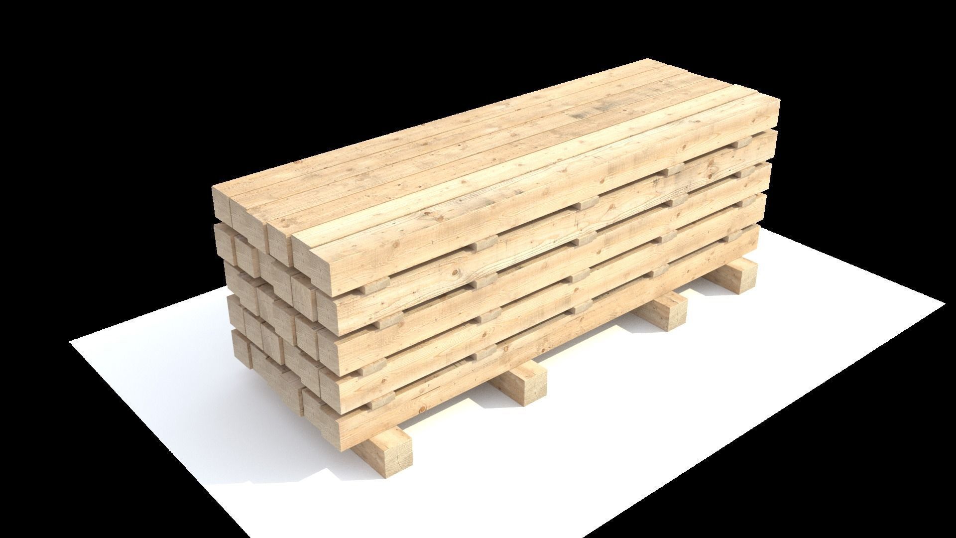 Wooden beam 3D model_20