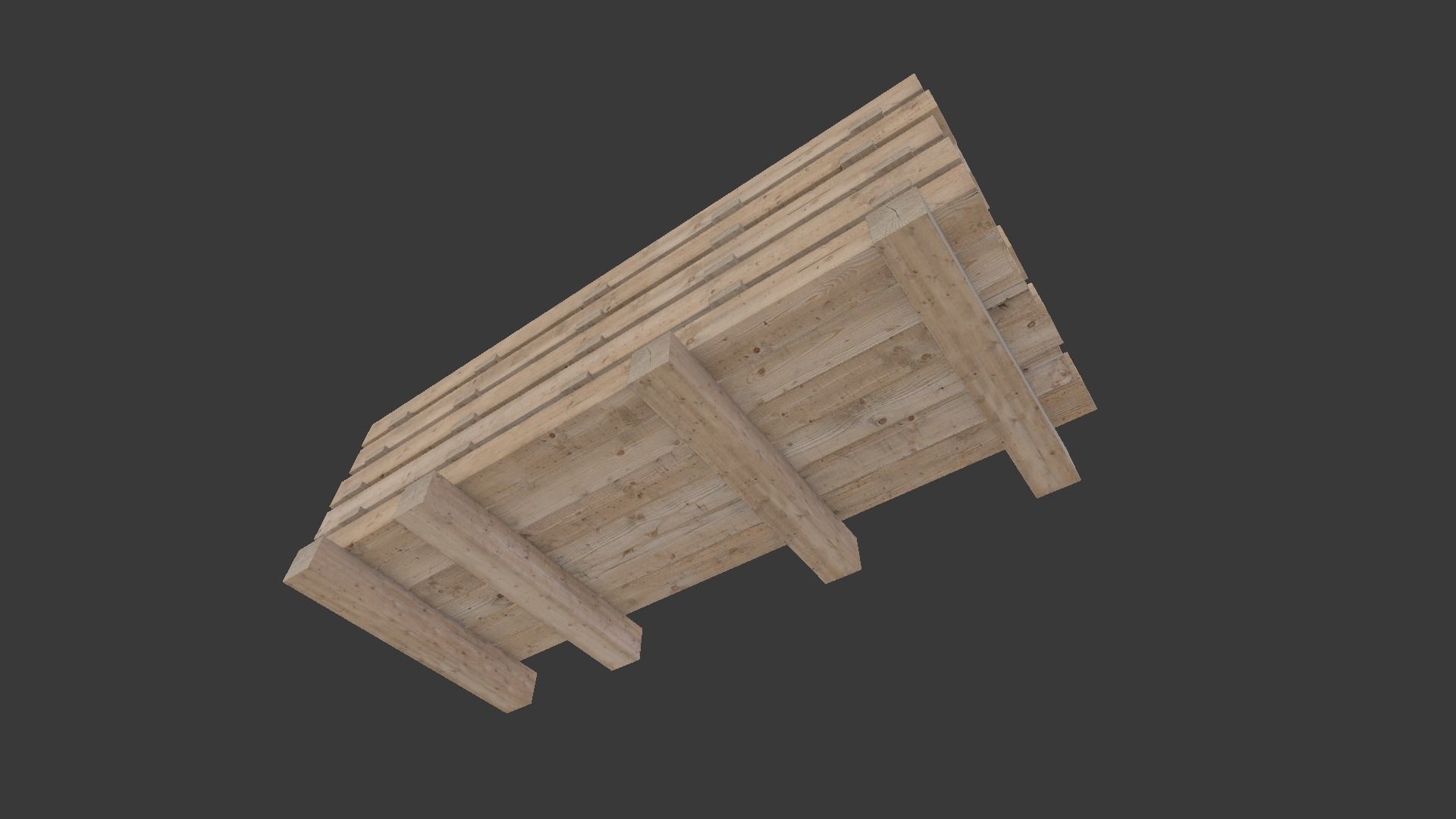 Wooden beam 3D model_7