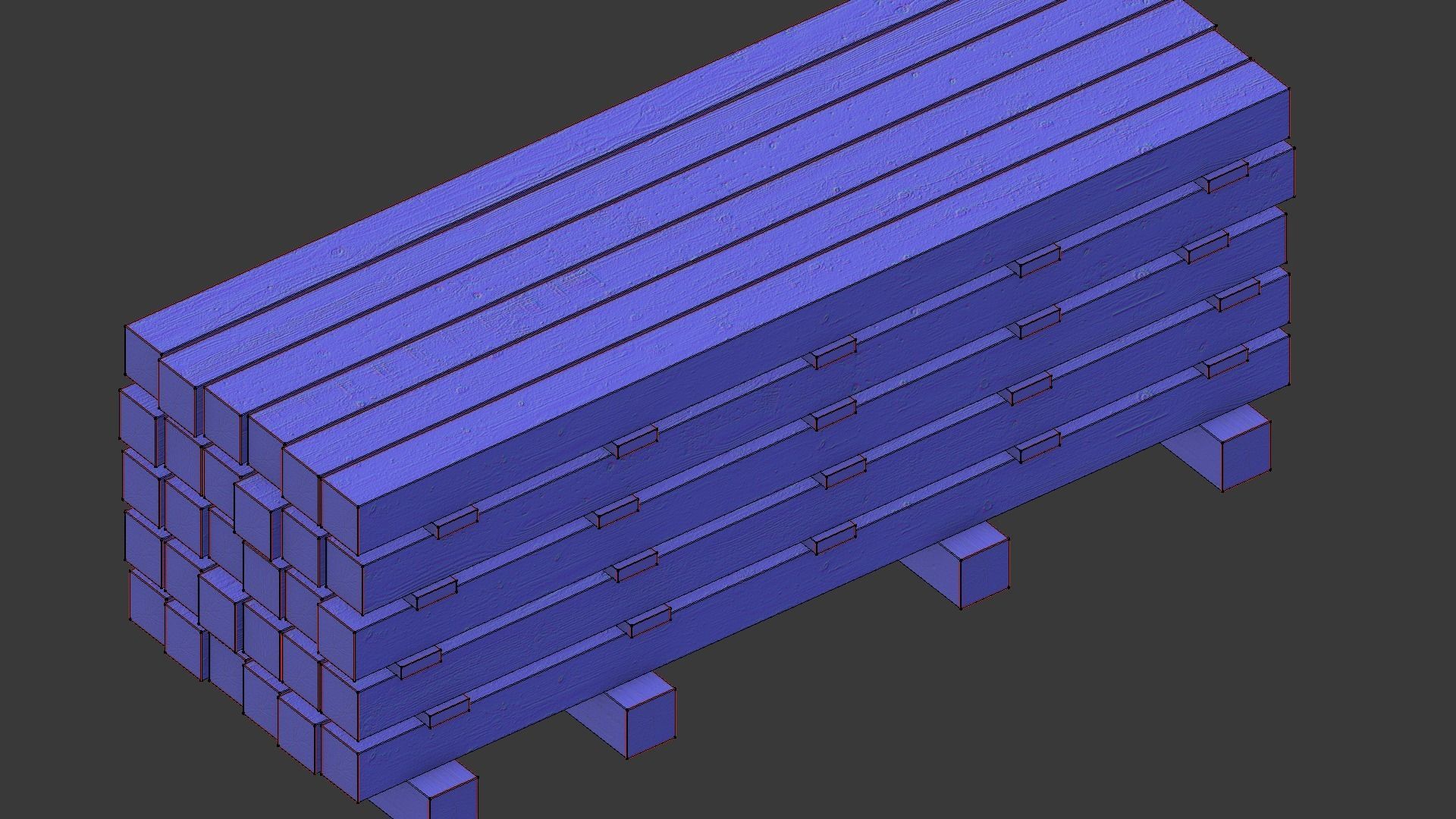 Wooden beam 3D model_17