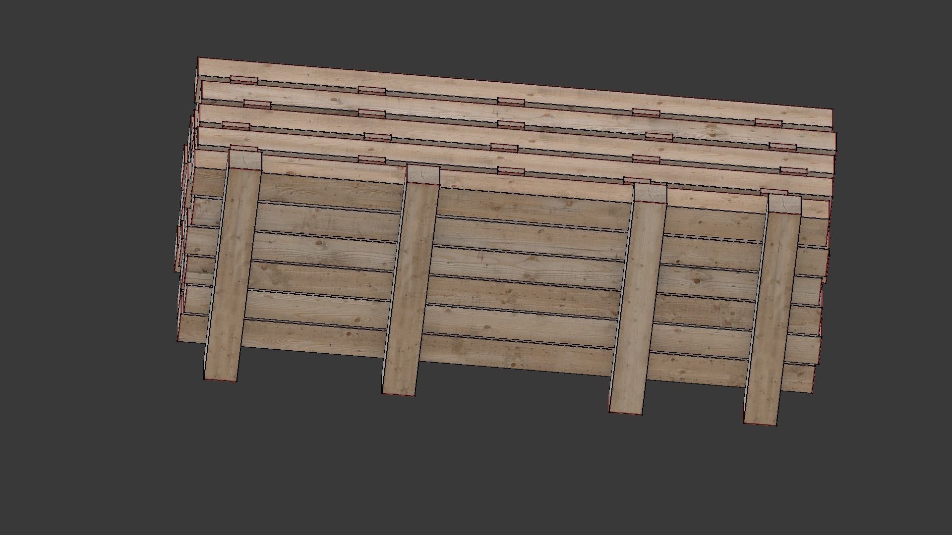 Wooden beam 3D model_14
