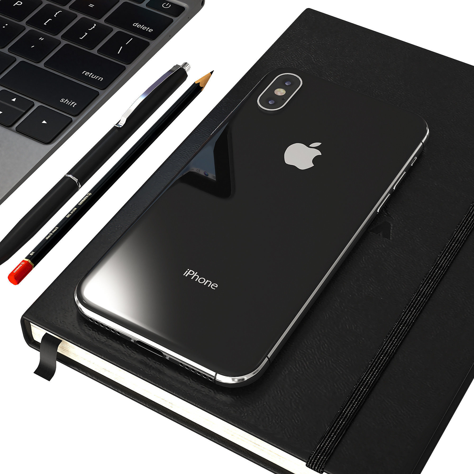 Workspace Black  3D model_1