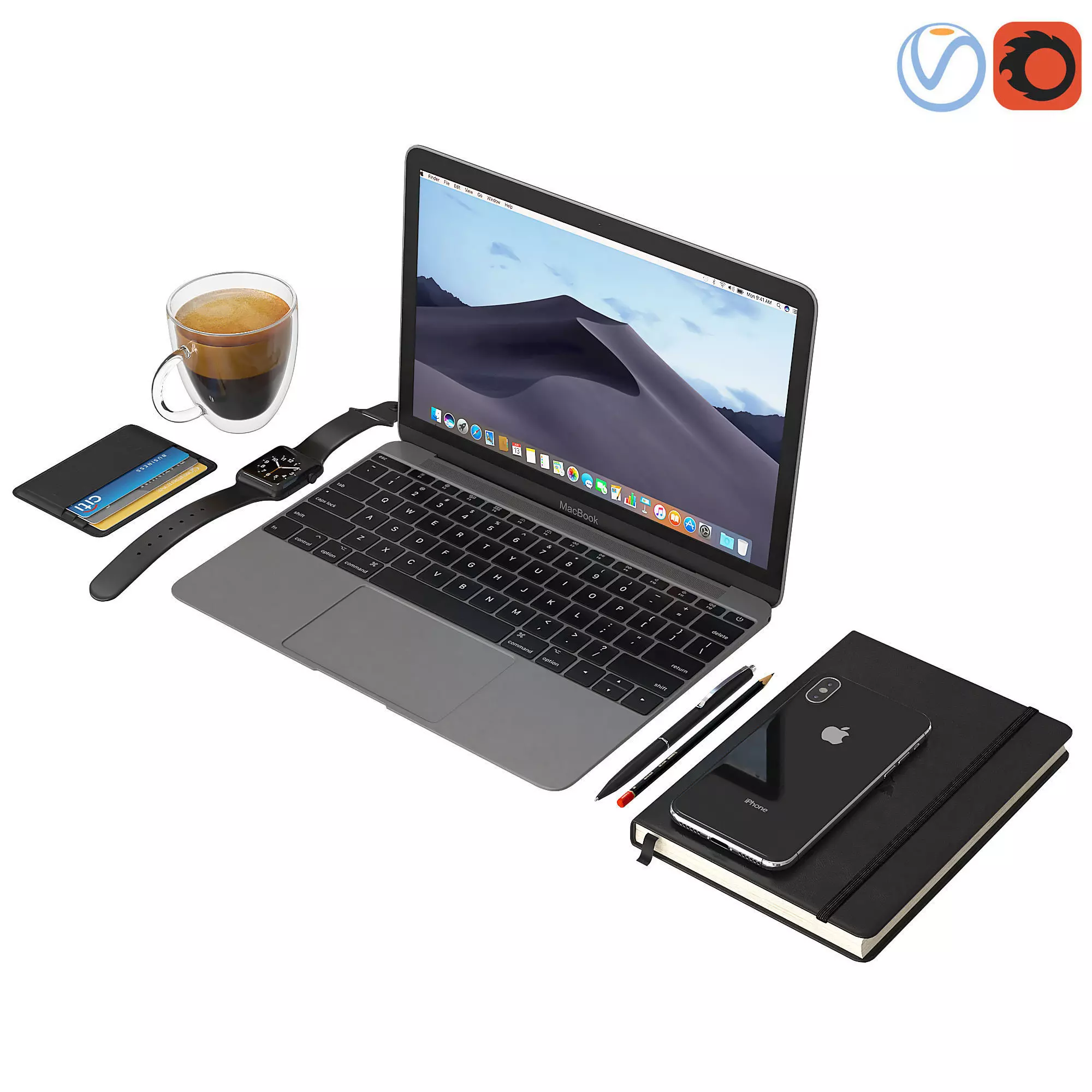 Workspace Black  3D model_0