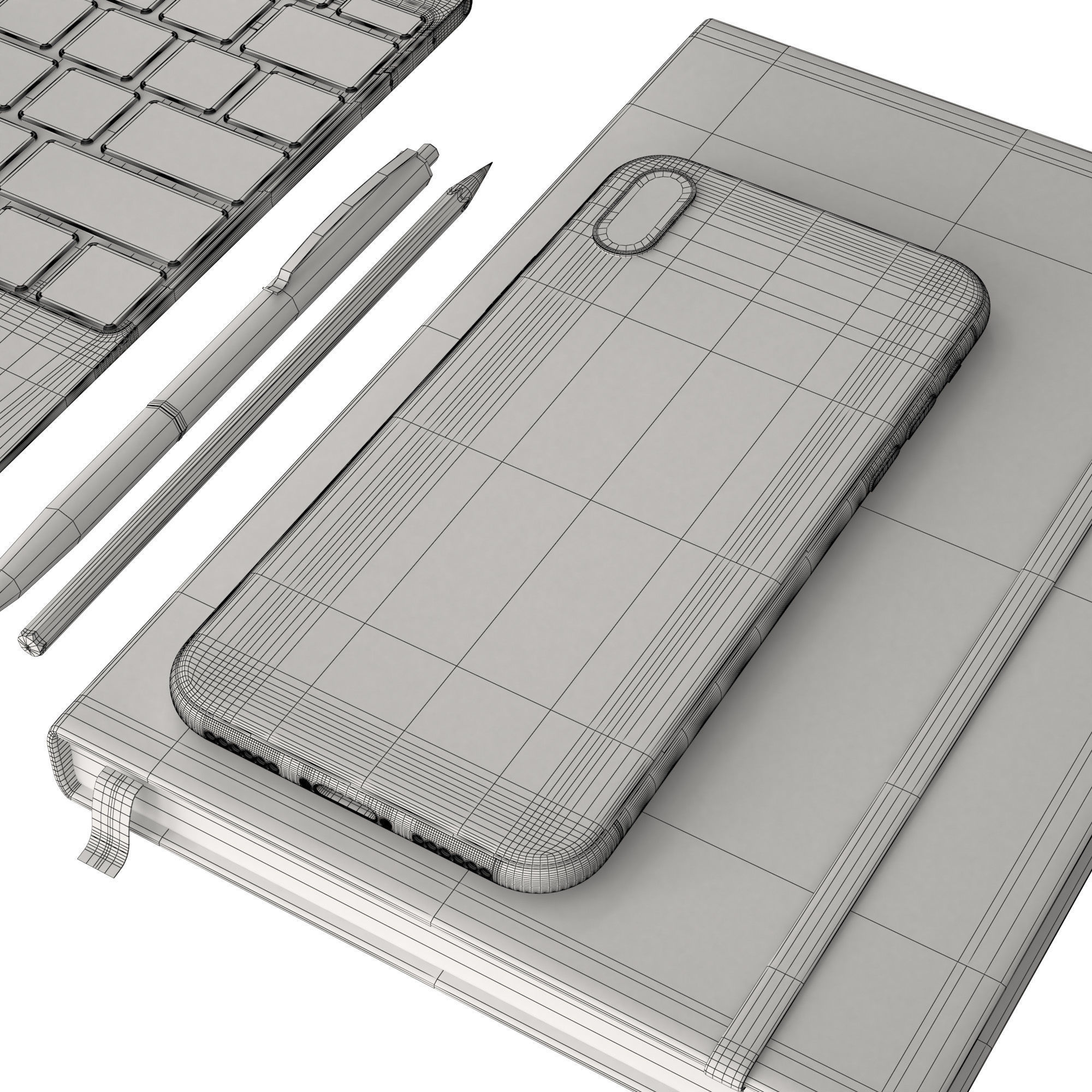 Workspace Black  3D model_4