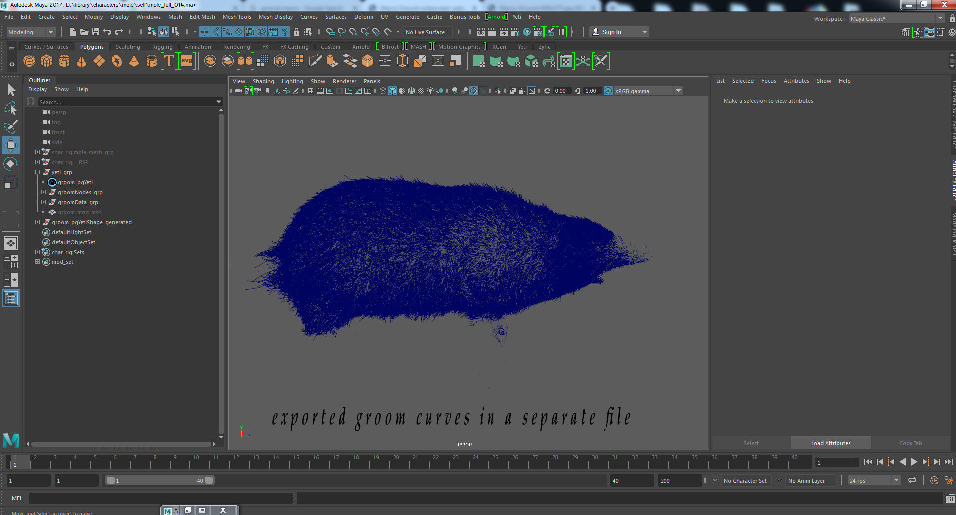 mole  rigged 3D model_15