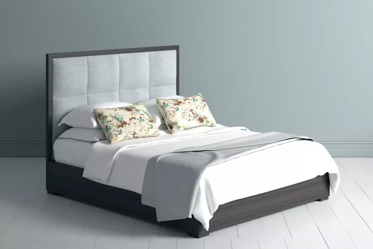 Bed with Throw 3D model_0
