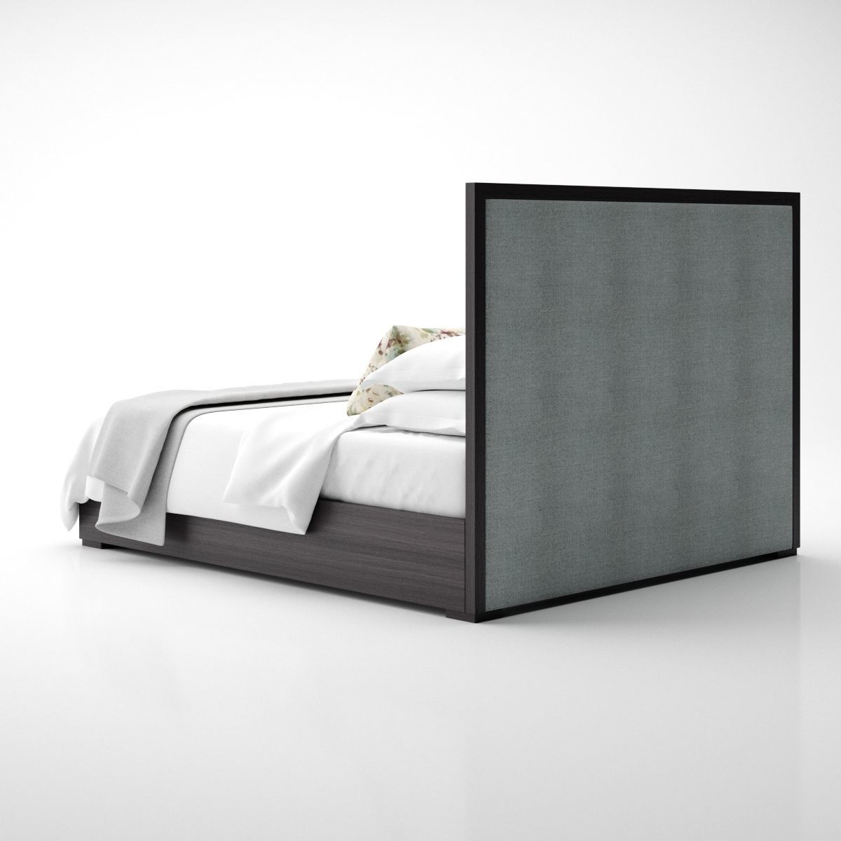 Bed with Throw 3D model_13