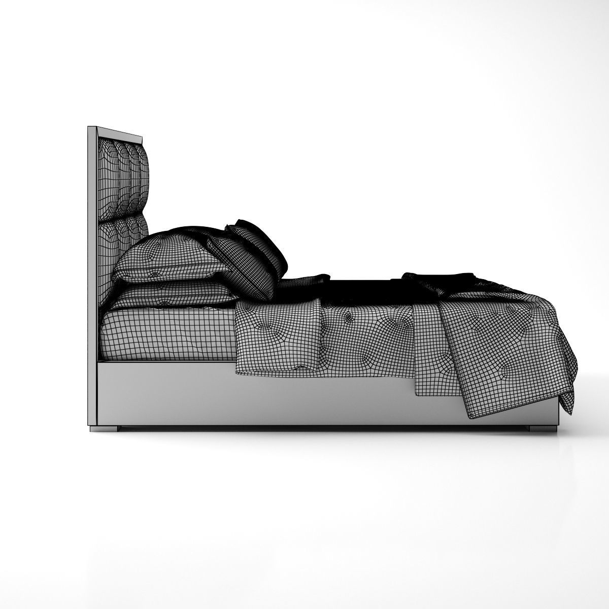 Bed with Throw 3D model_18