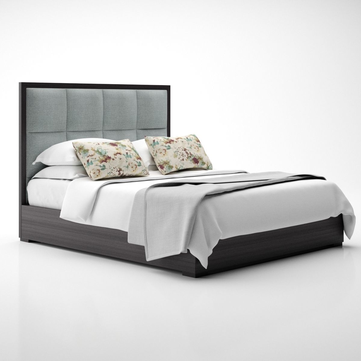 Bed with Throw 3D model_19