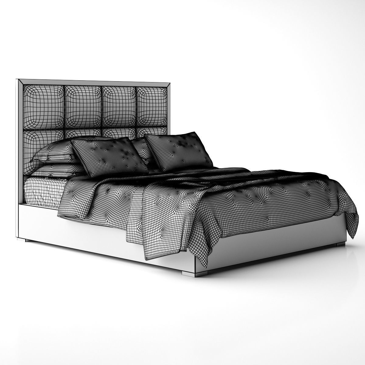 Bed with Throw 3D model_20
