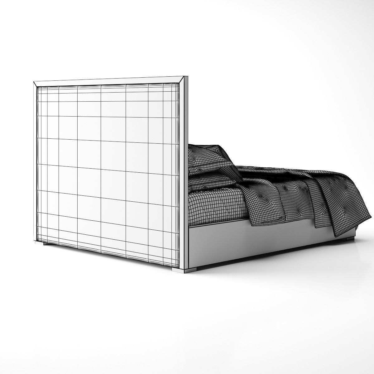Bed with Throw 3D model_16