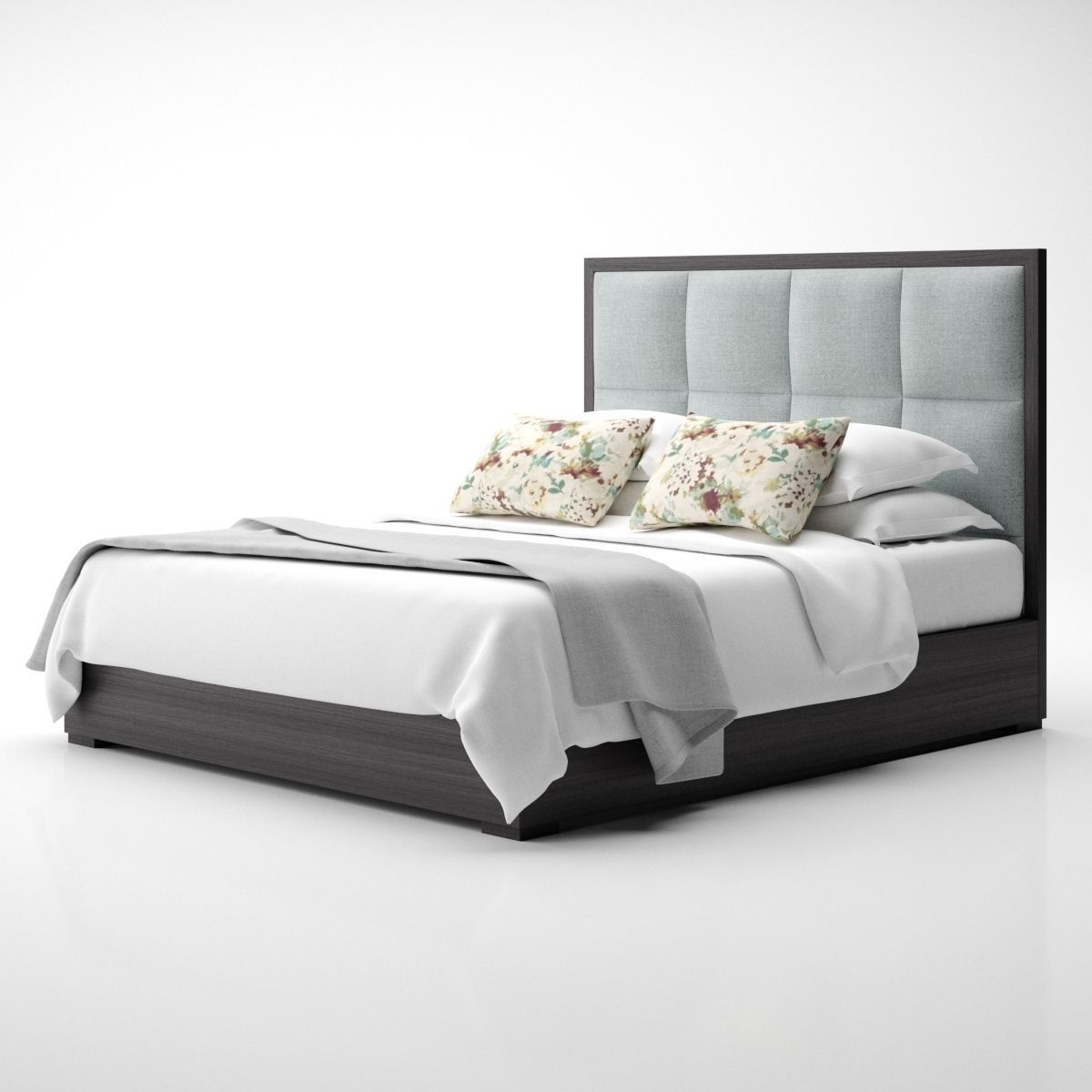 Bed with Throw 3D model_5