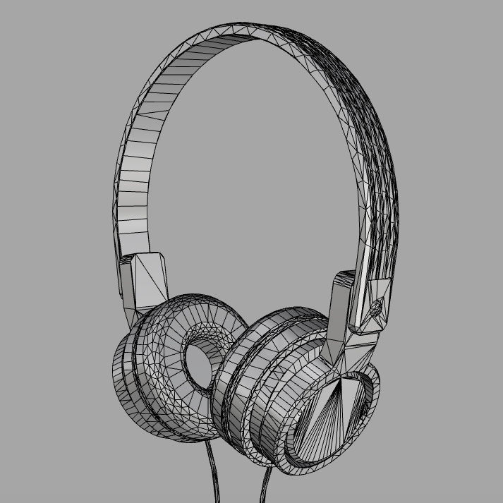 HEADPHONE headphones Low-poly 3D model_5