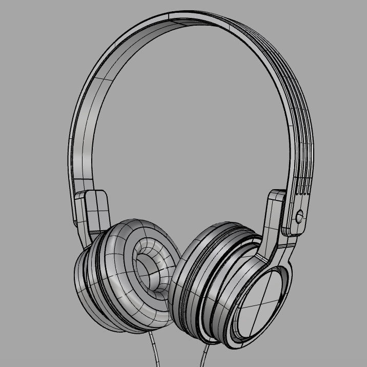 HEADPHONE headphones Low-poly 3D model_3