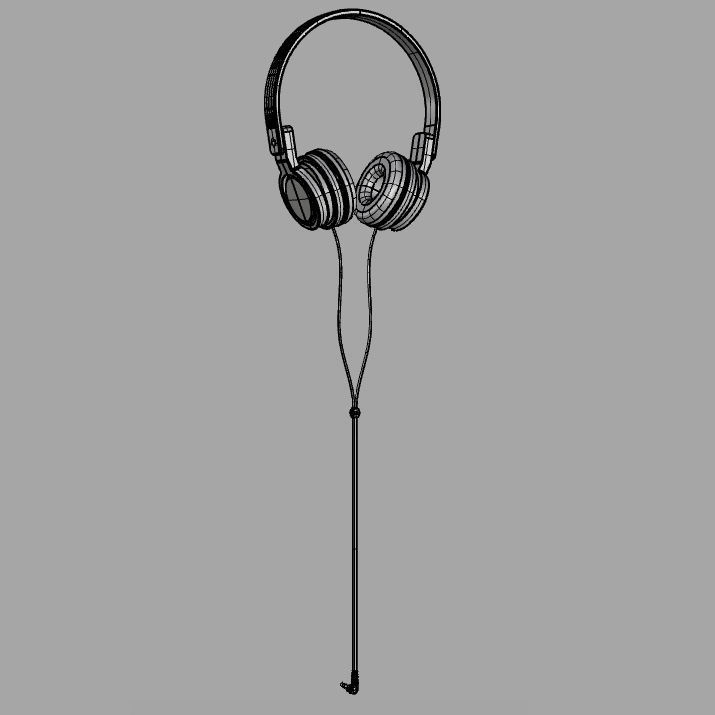 HEADPHONE headphones Low-poly 3D model_2