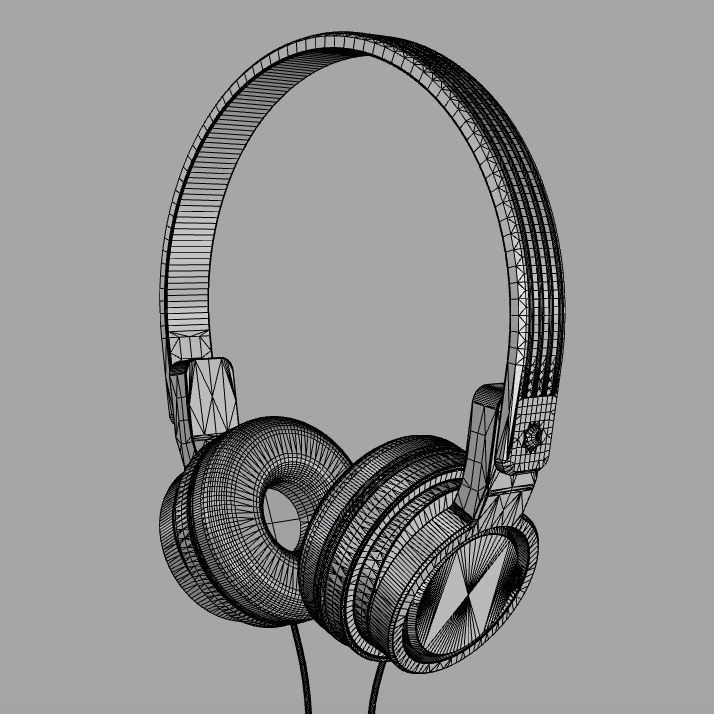 HEADPHONE headphones Low-poly 3D model_4