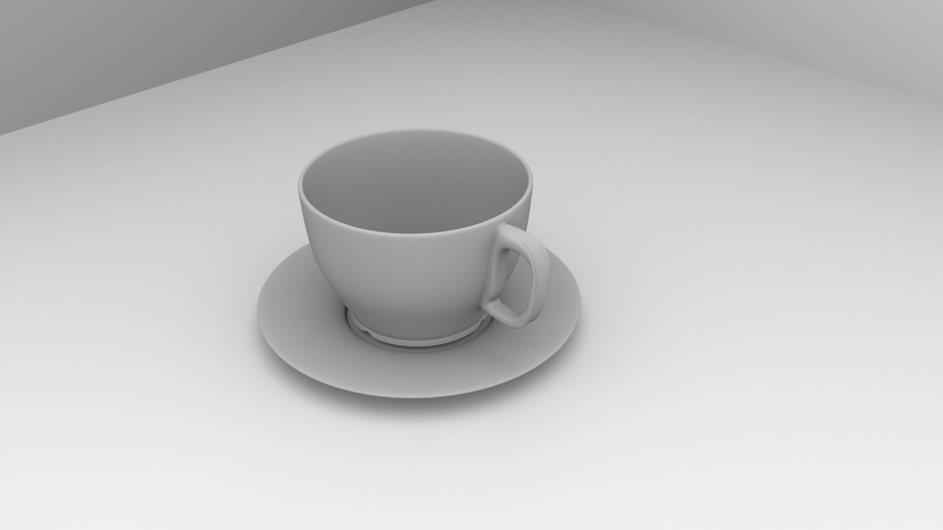 Cup and Saucer 3D model_3