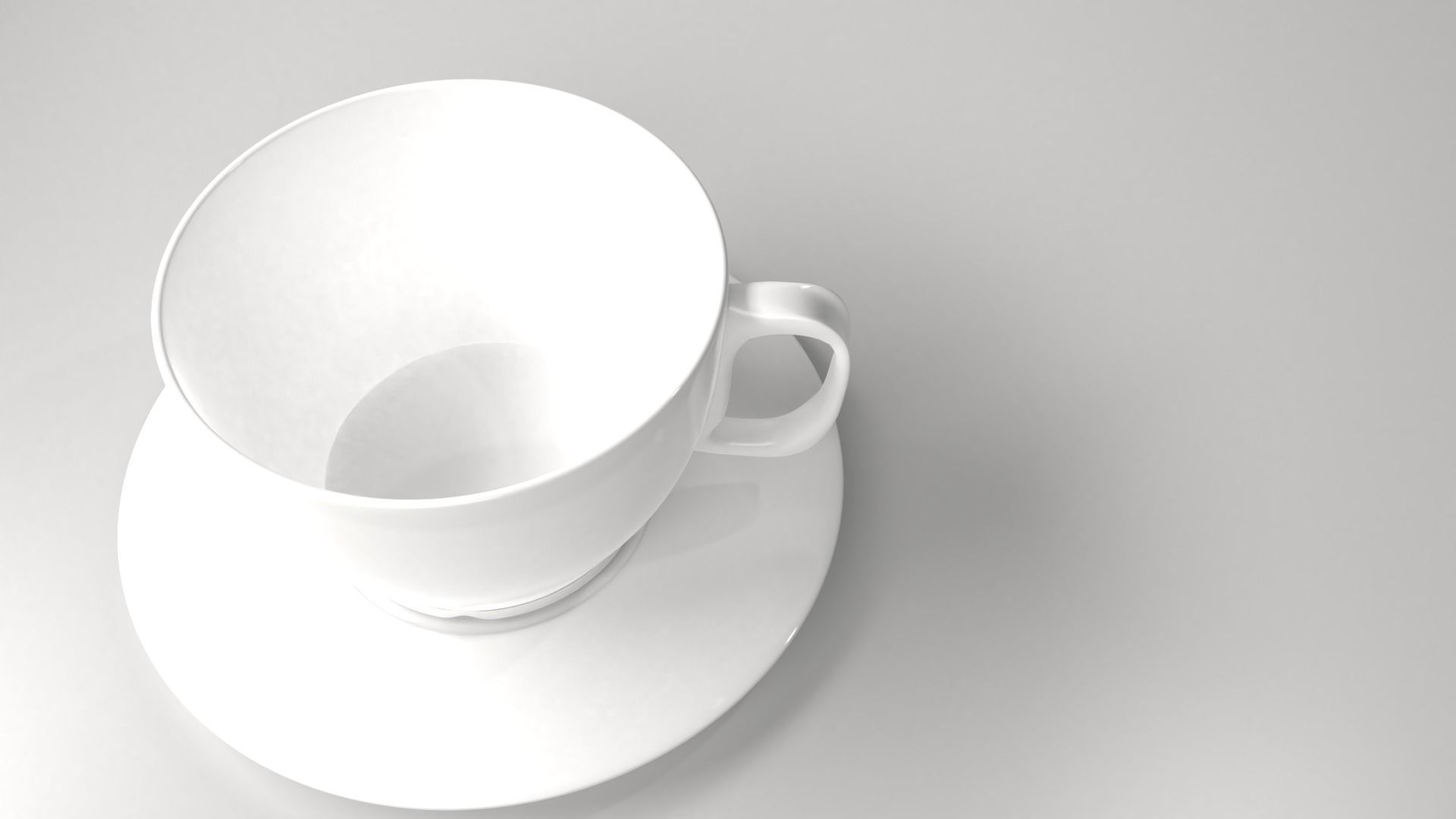 Cup and Saucer 3D model_2