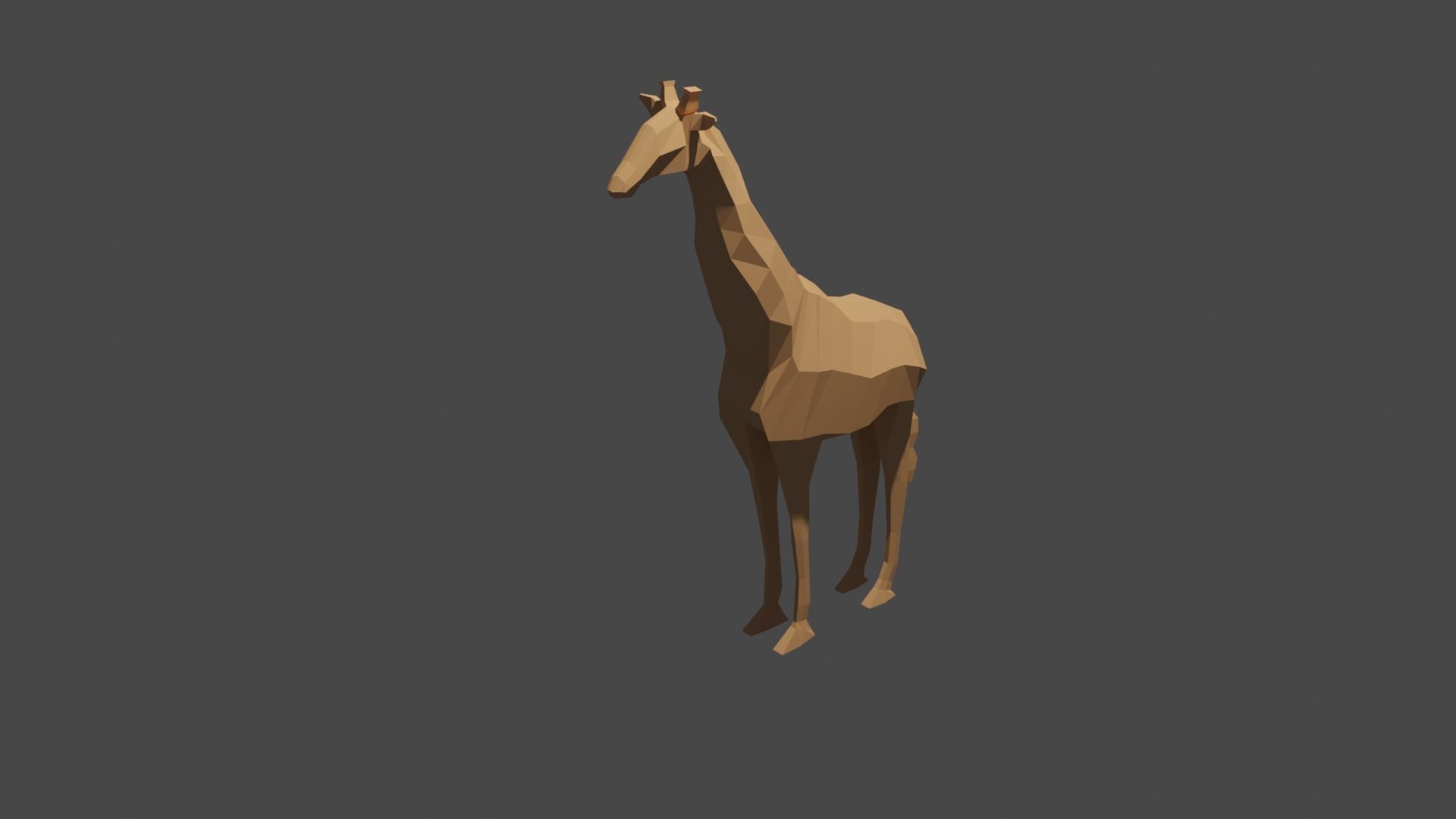 Low Poly Giraffe Low-poly 3D model_8