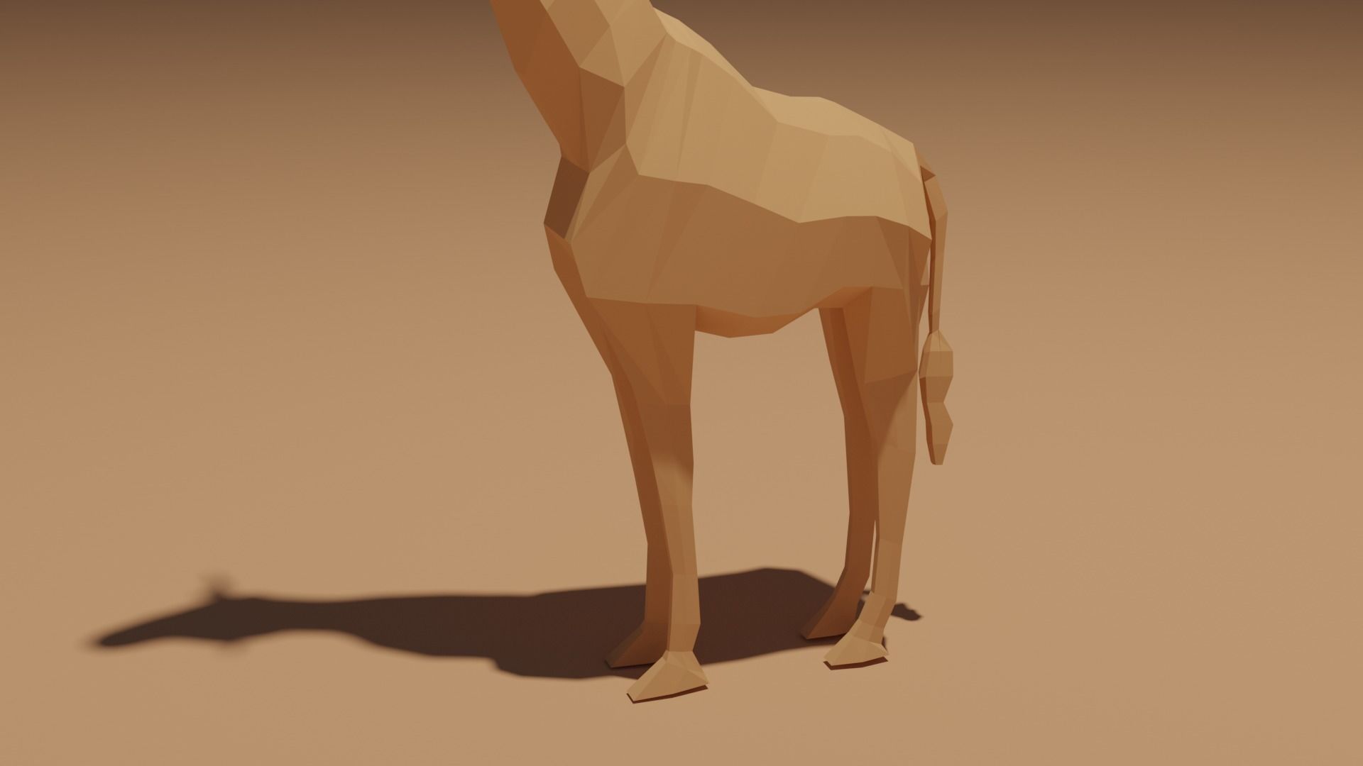 Low Poly Giraffe Low-poly 3D model_6