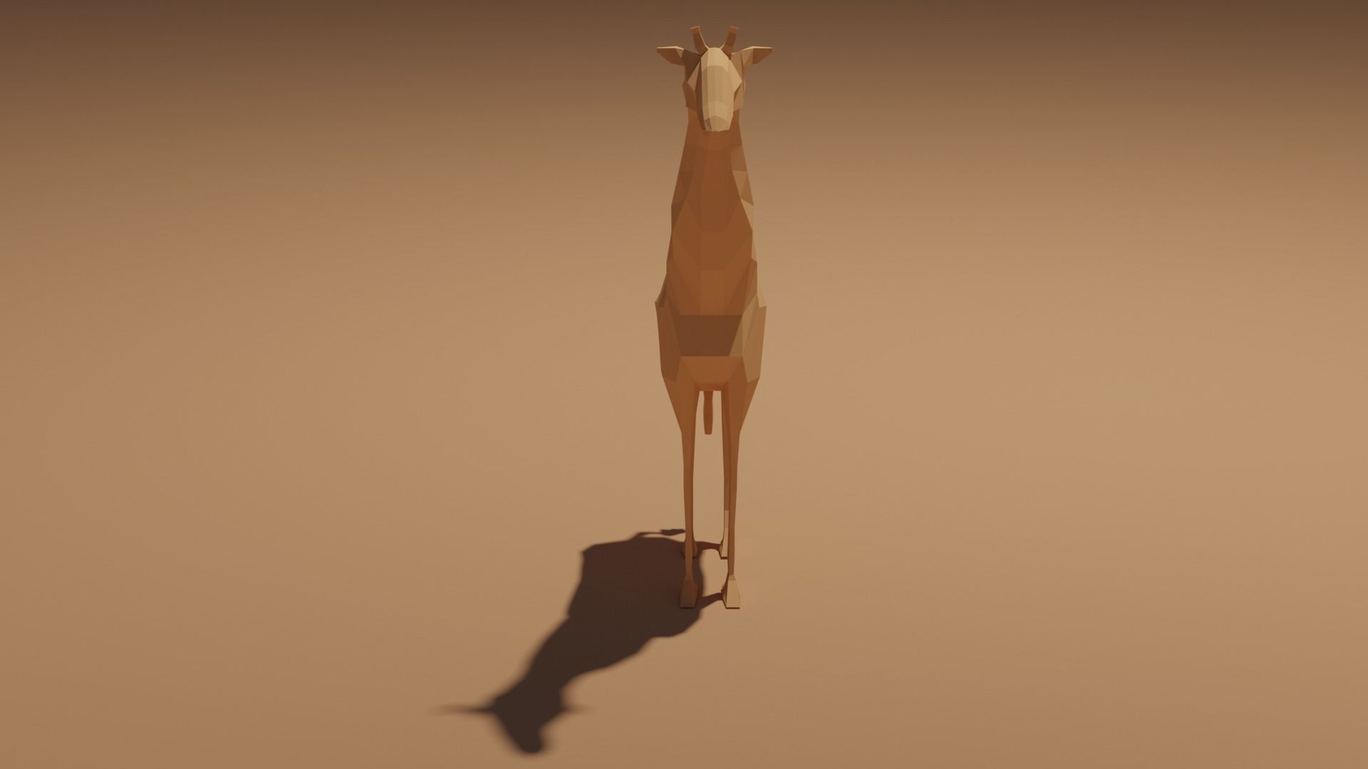 Low Poly Giraffe Low-poly 3D model_1