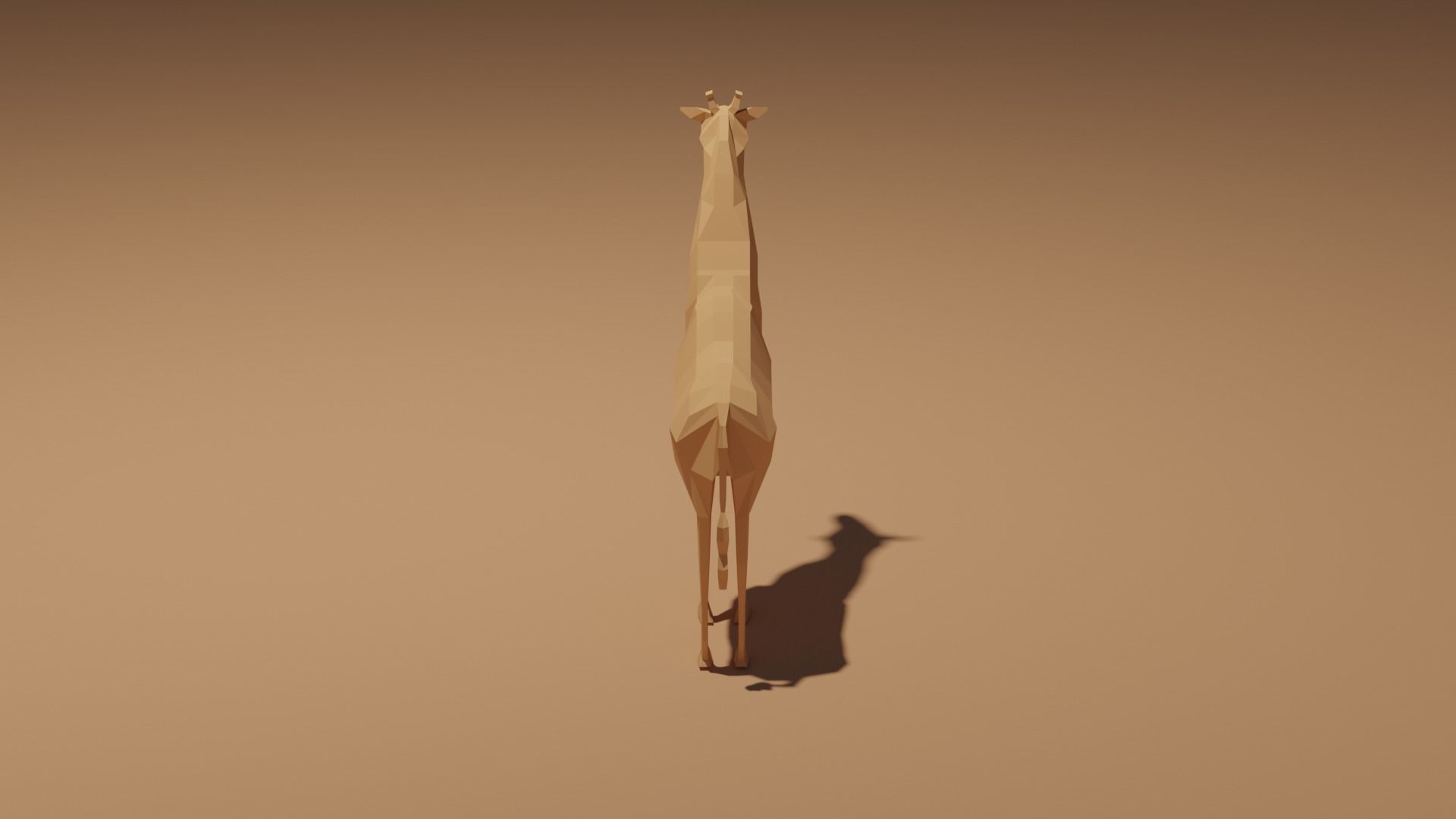 Low Poly Giraffe Low-poly 3D model_7