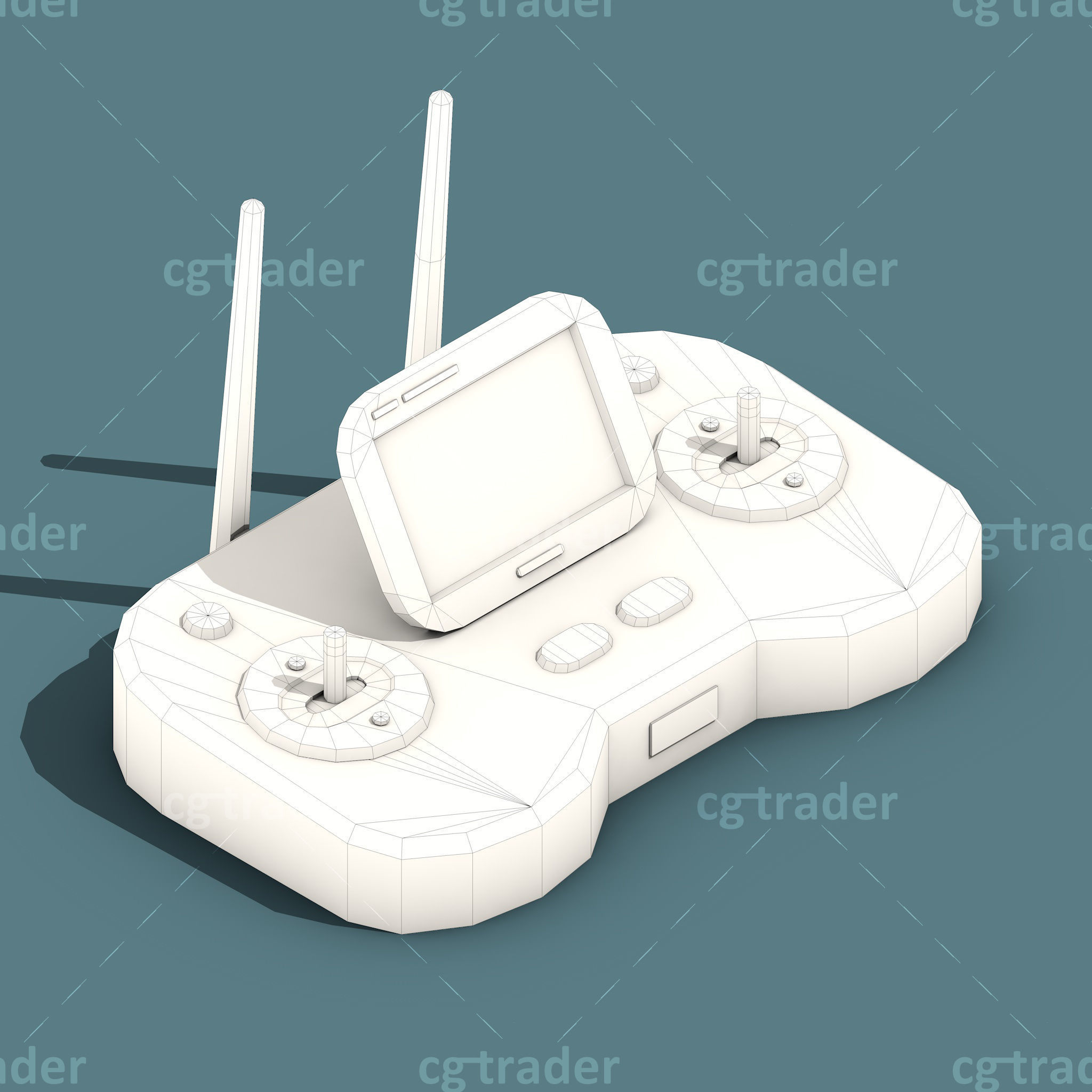 Low Poly Drone Isometric Icon Pack 01 Low-poly 3D model_15